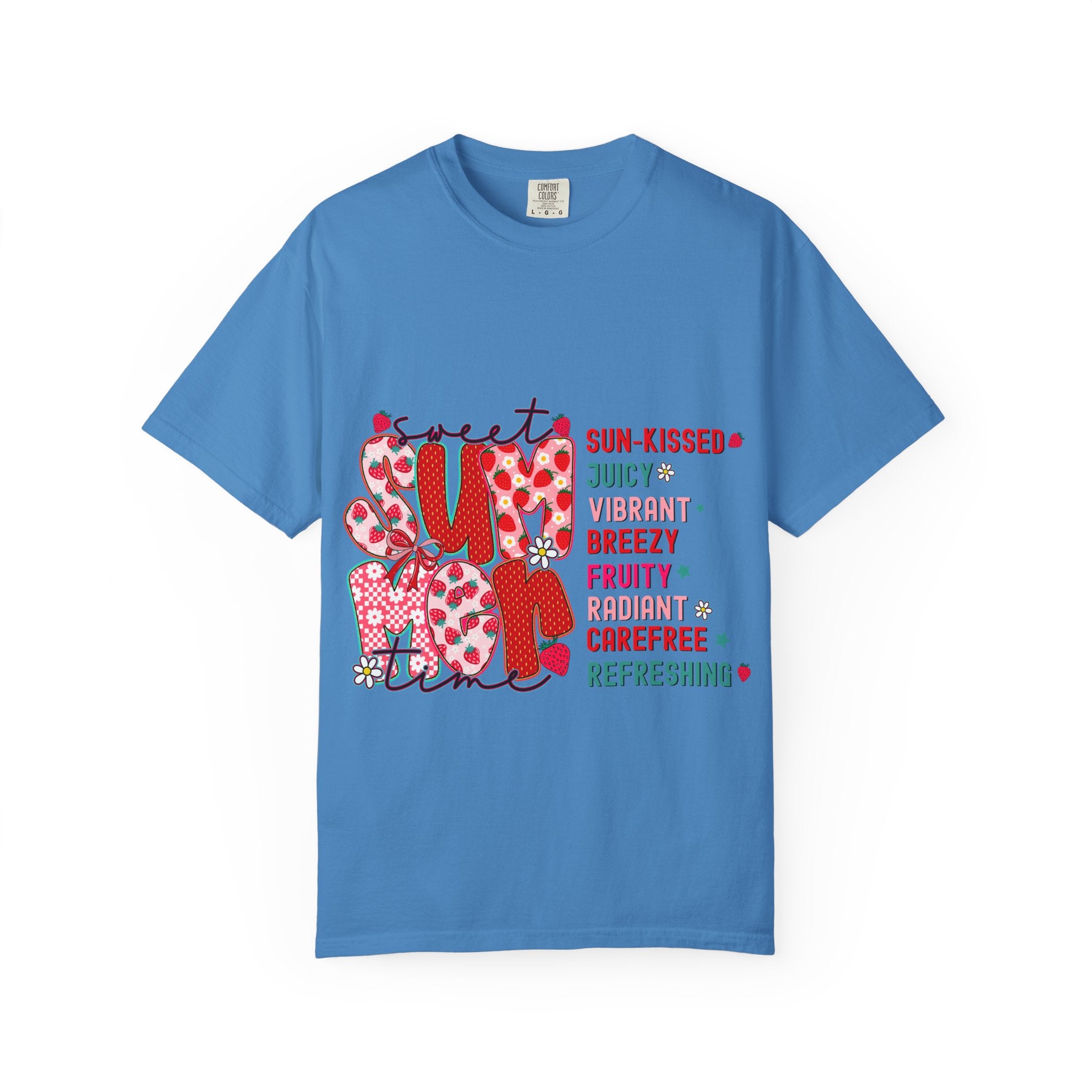Strawberry Typography T-shirt | Fruity Sun-Kissed Graphic Tee