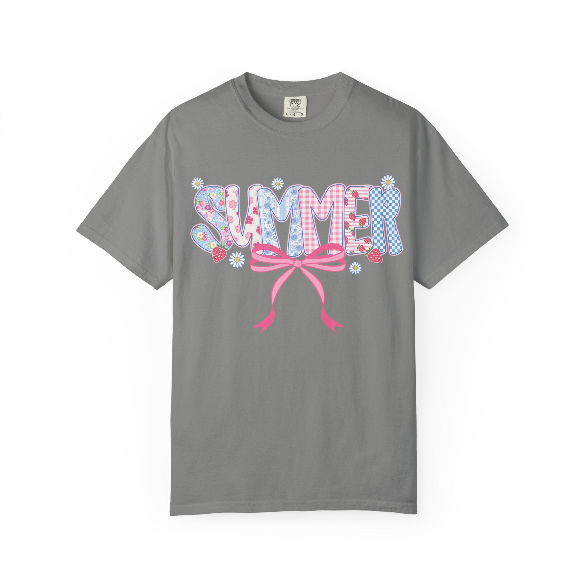Summer Bow T-Shirt — Cute Pastel ‘SUMMER’ Graphic Tee