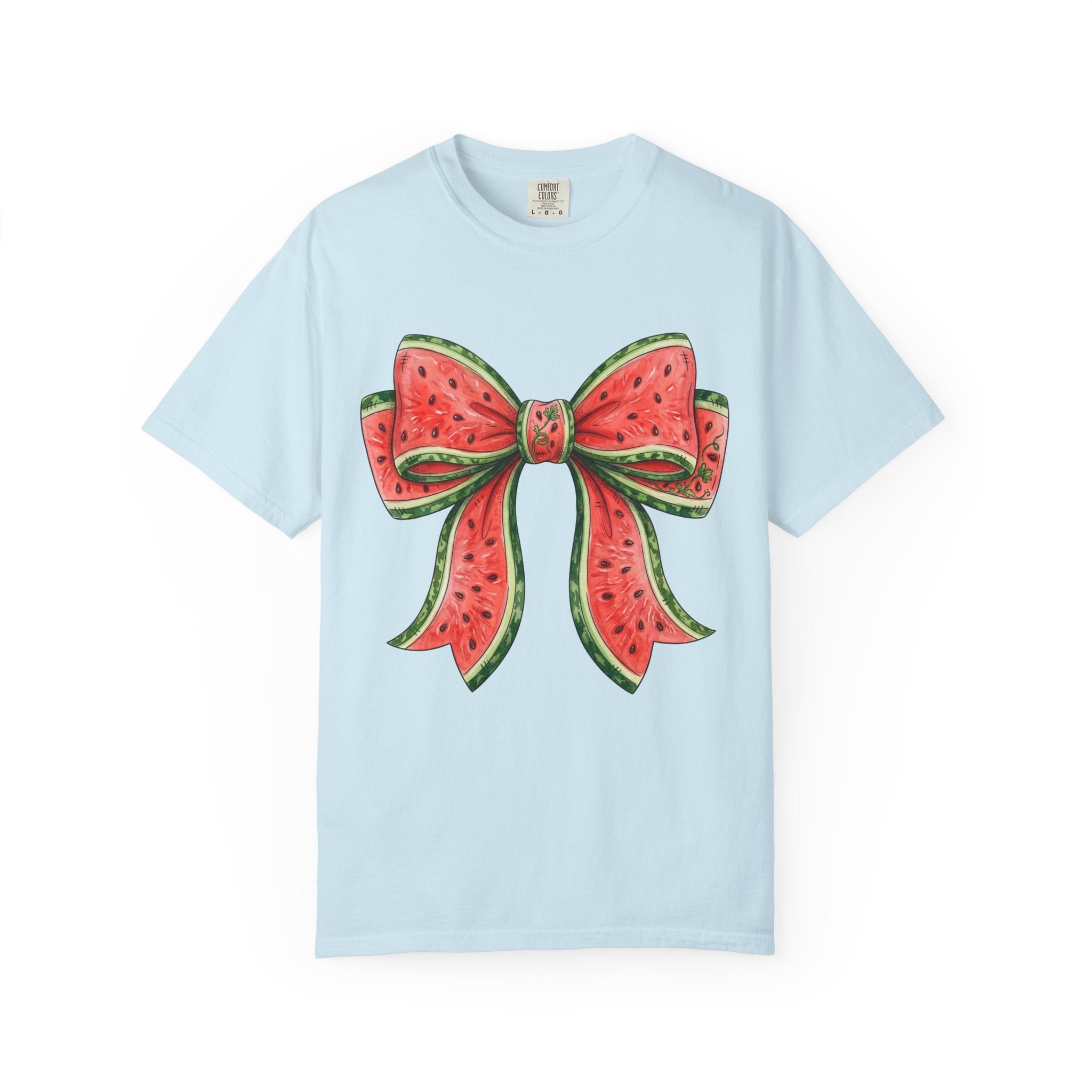 Watermelon Bow T-Shirt | Summer Fruit Graphic