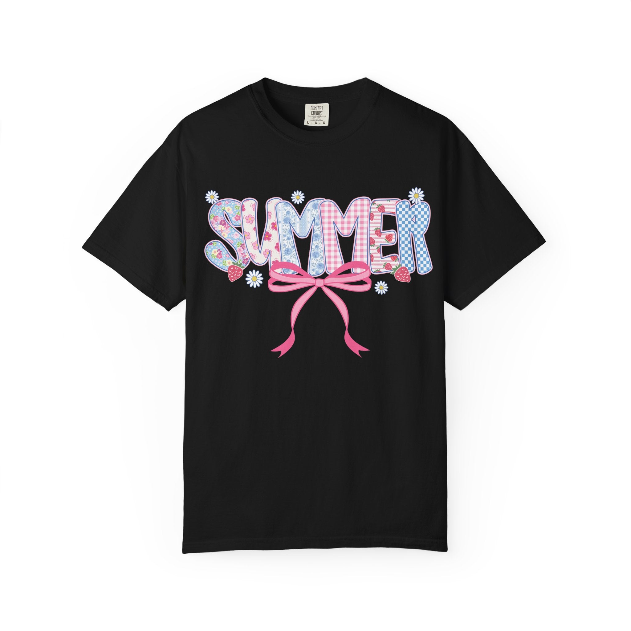 Summer Bow T-Shirt — Cute Pastel ‘SUMMER’ Graphic Tee