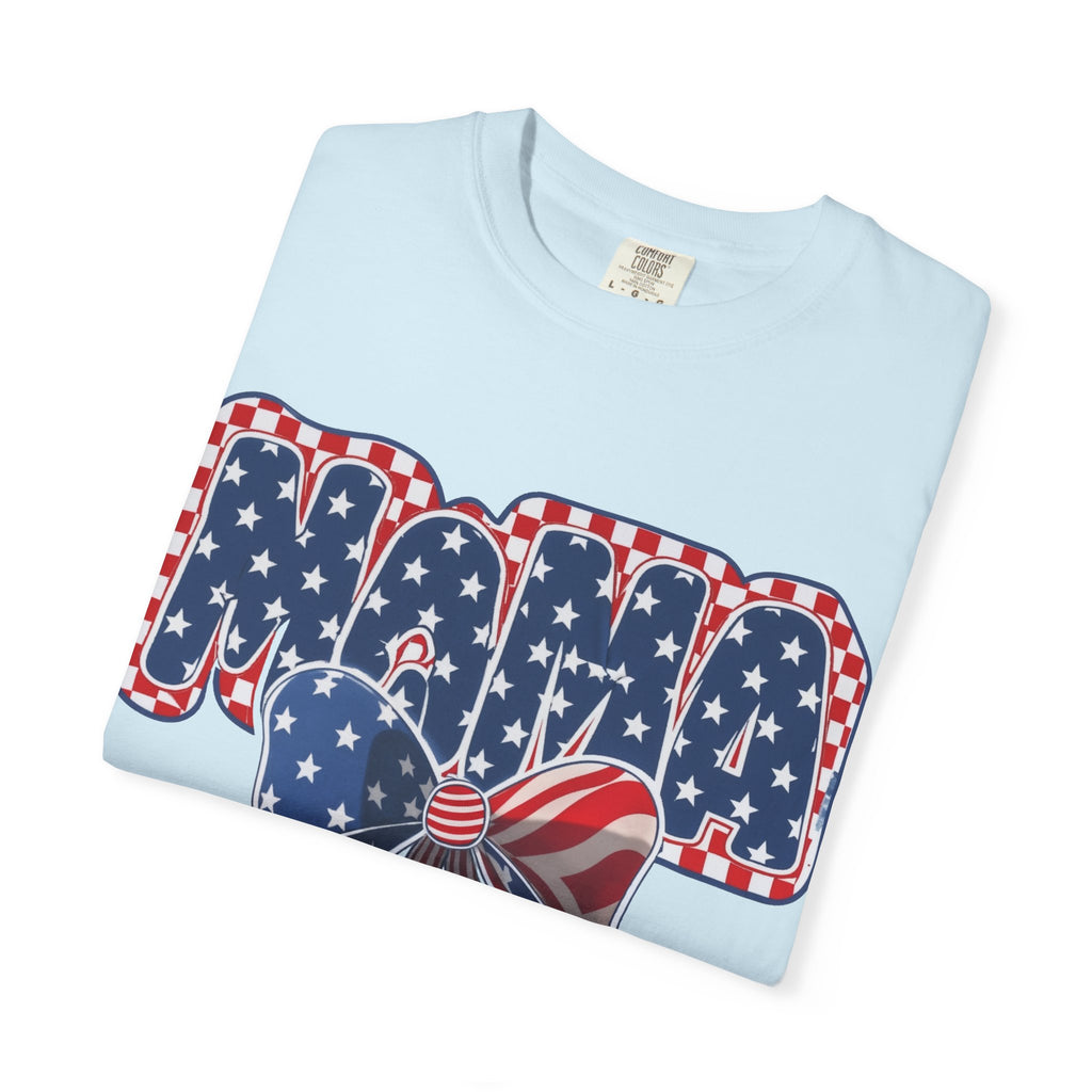 Mama Patriotic T-Shirt — American Flag Bow 4th of July Tee