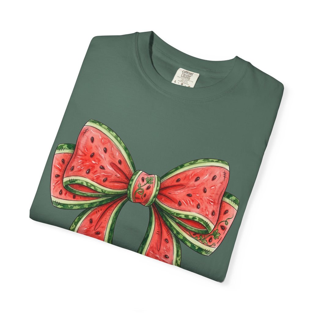 Watermelon Bow T-Shirt | Summer Fruit Graphic