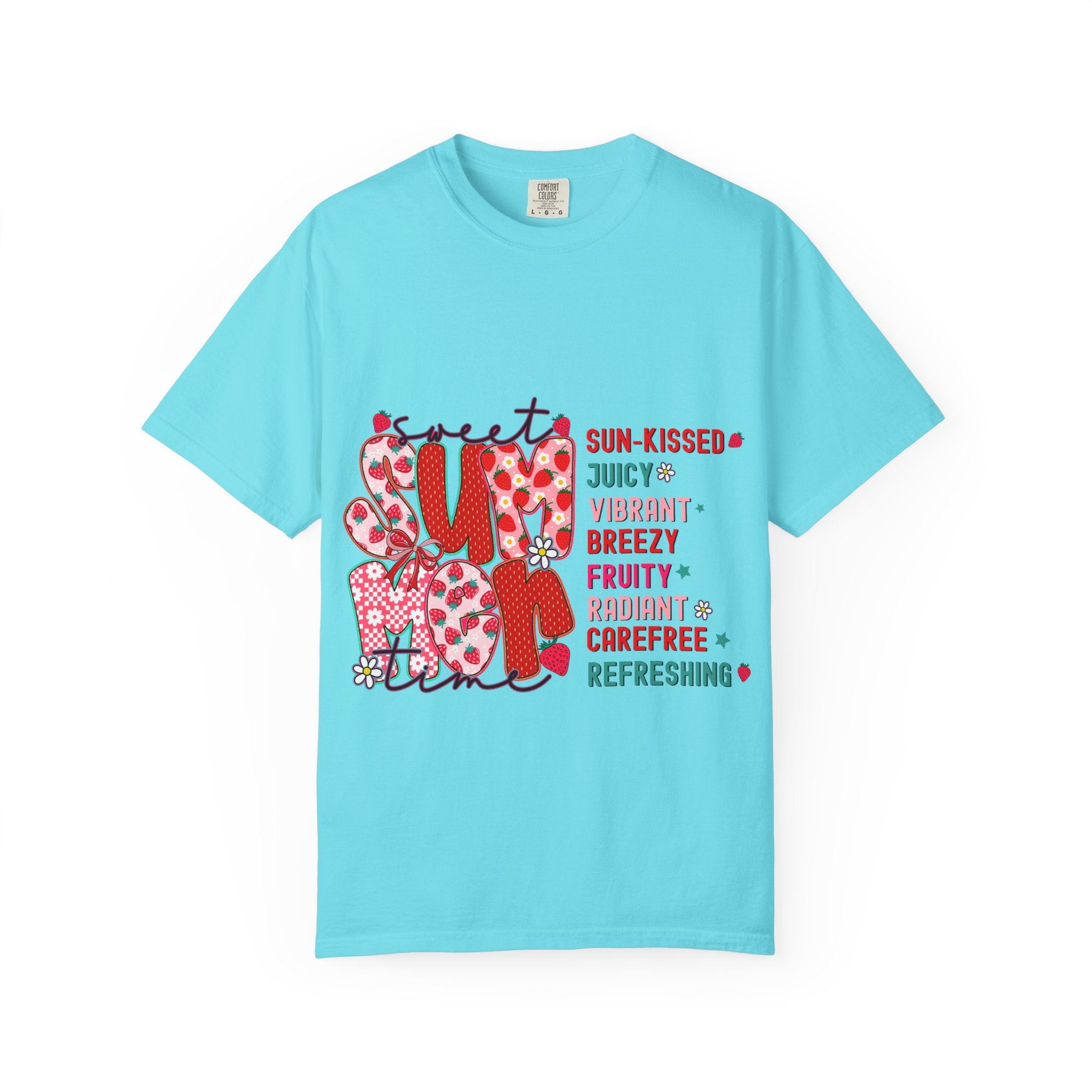 Strawberry Typography T-shirt | Fruity Sun-Kissed Graphic Tee