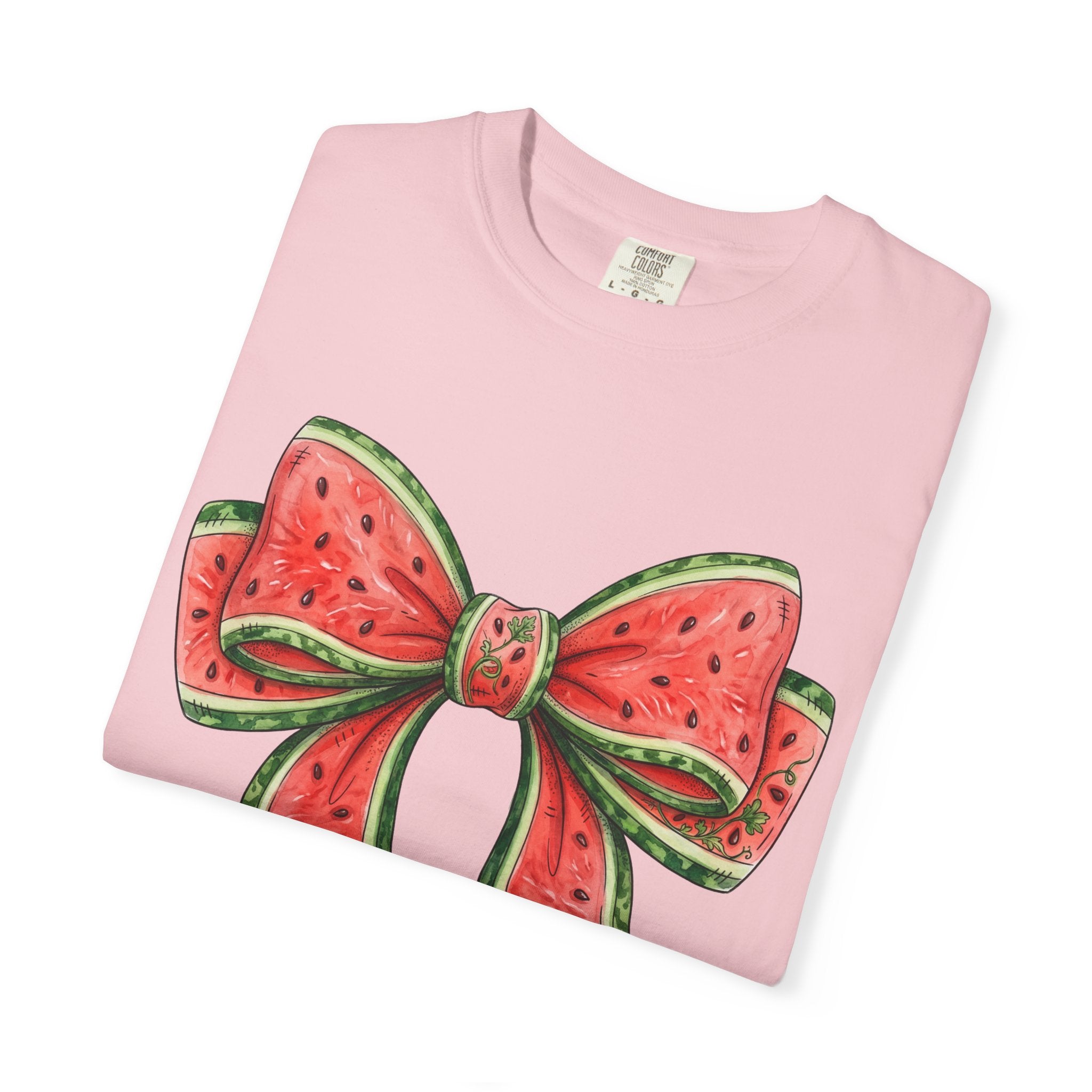 Watermelon Bow T-Shirt | Summer Fruit Graphic