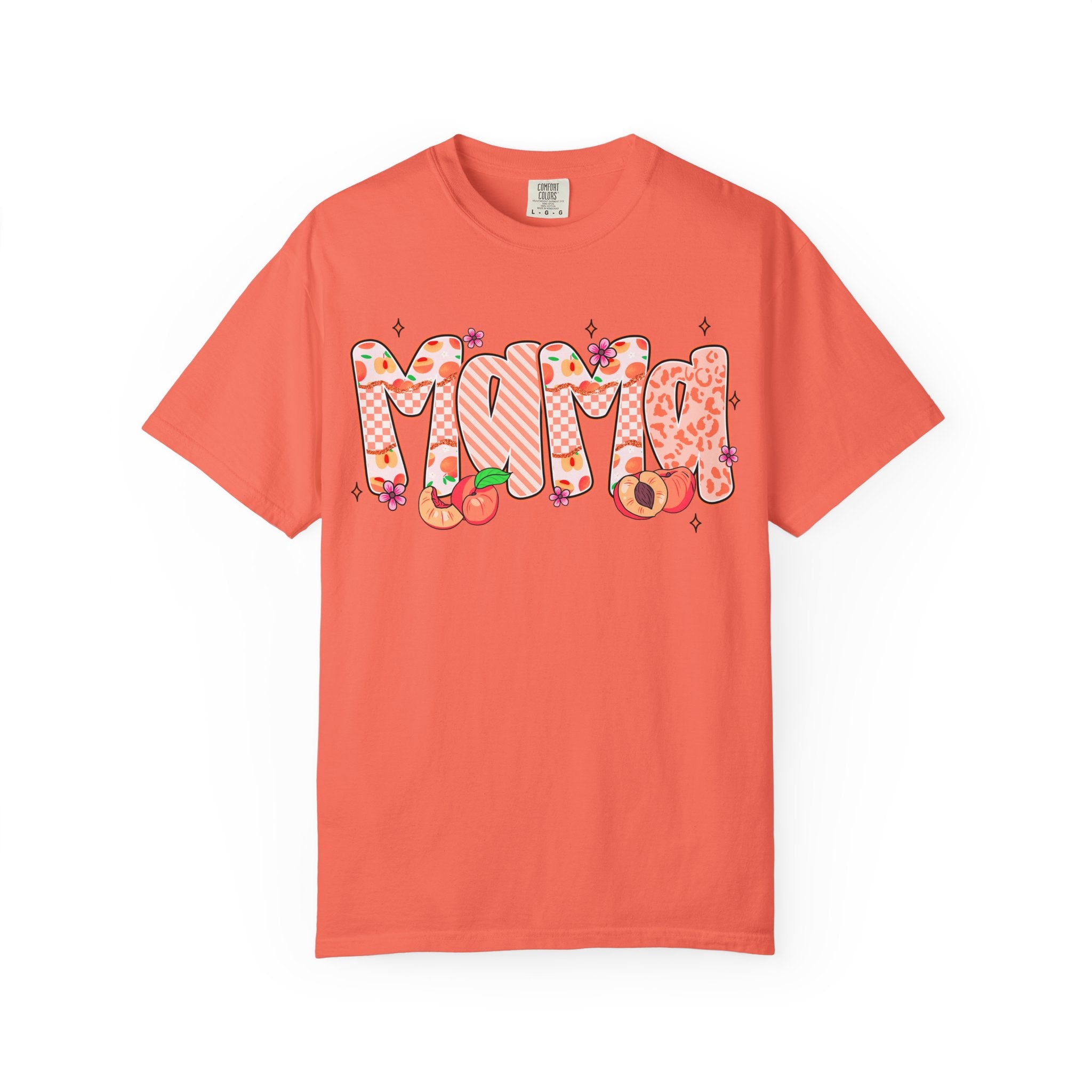 Mama Floral Peach Graphic T-Shirt
