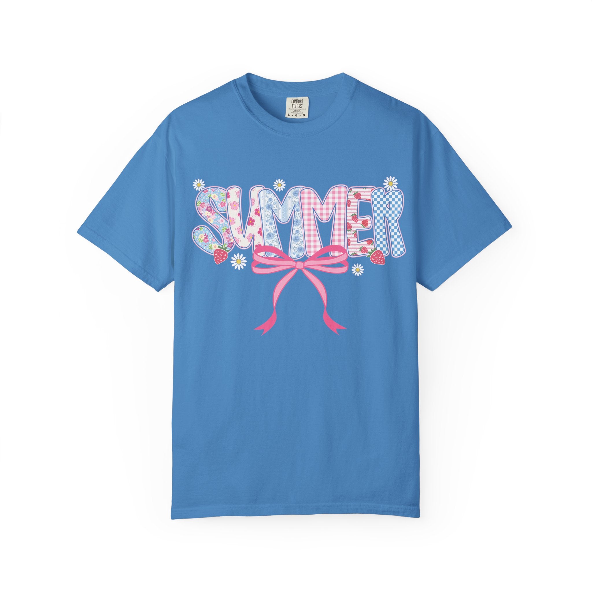 Summer Bow T-Shirt — Cute Pastel ‘SUMMER’ Graphic Tee