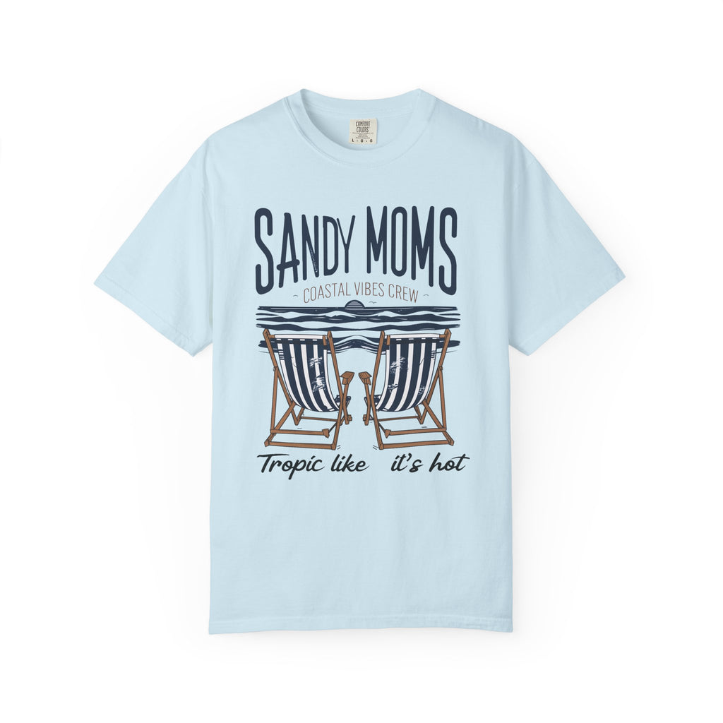 Sandy Moms Beach T-Shirt – Coastal Vibes, Deck Chair Graphic