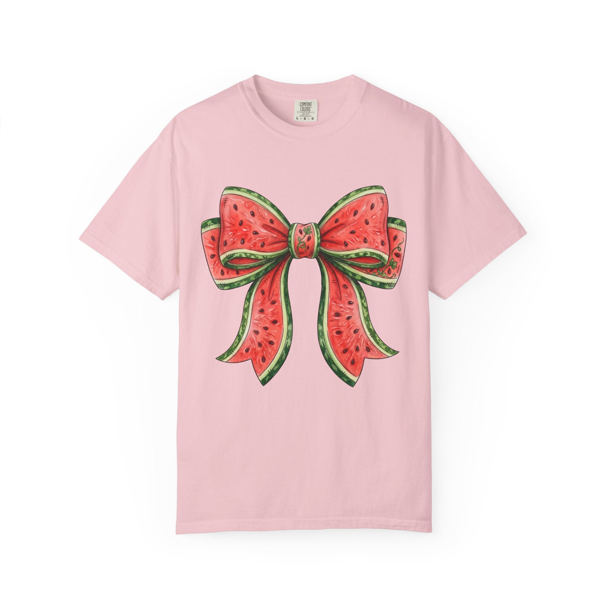 Watermelon Bow T-Shirt | Summer Fruit Graphic