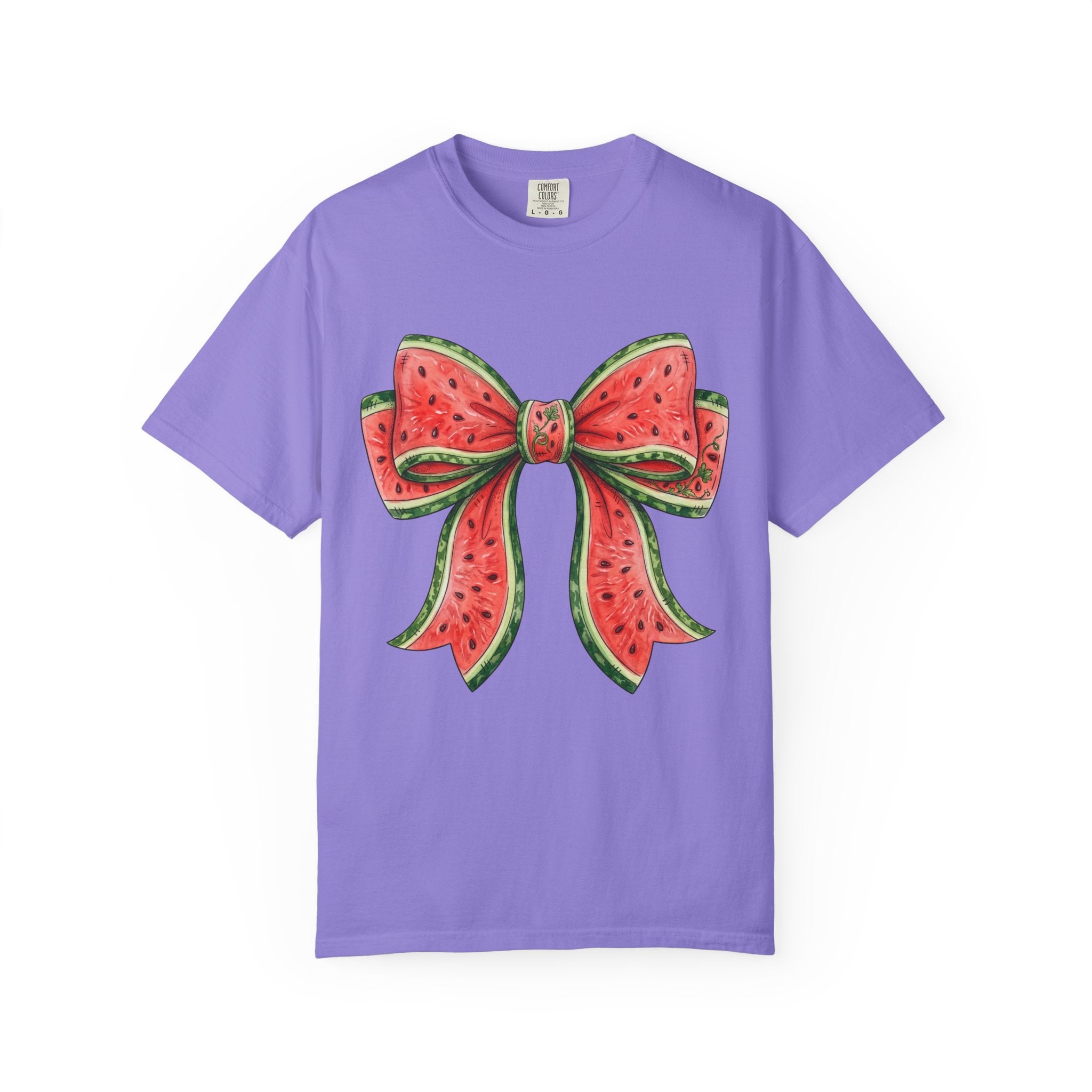 Watermelon Bow T-Shirt | Summer Fruit Graphic