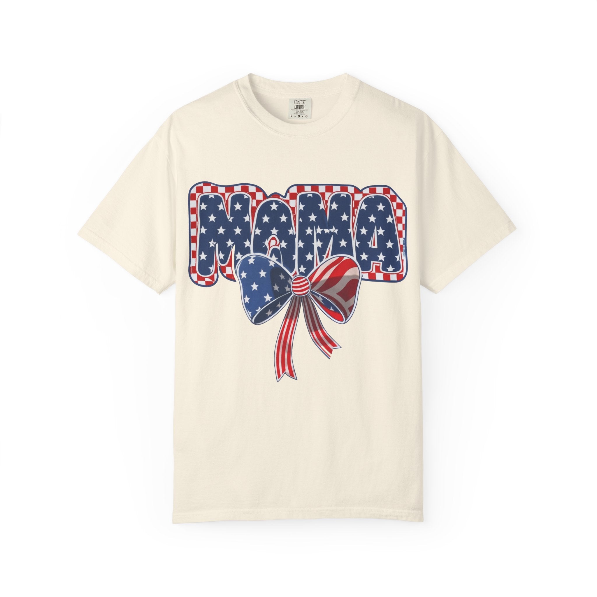 Mama Patriotic T-Shirt — American Flag Bow 4th of July Tee