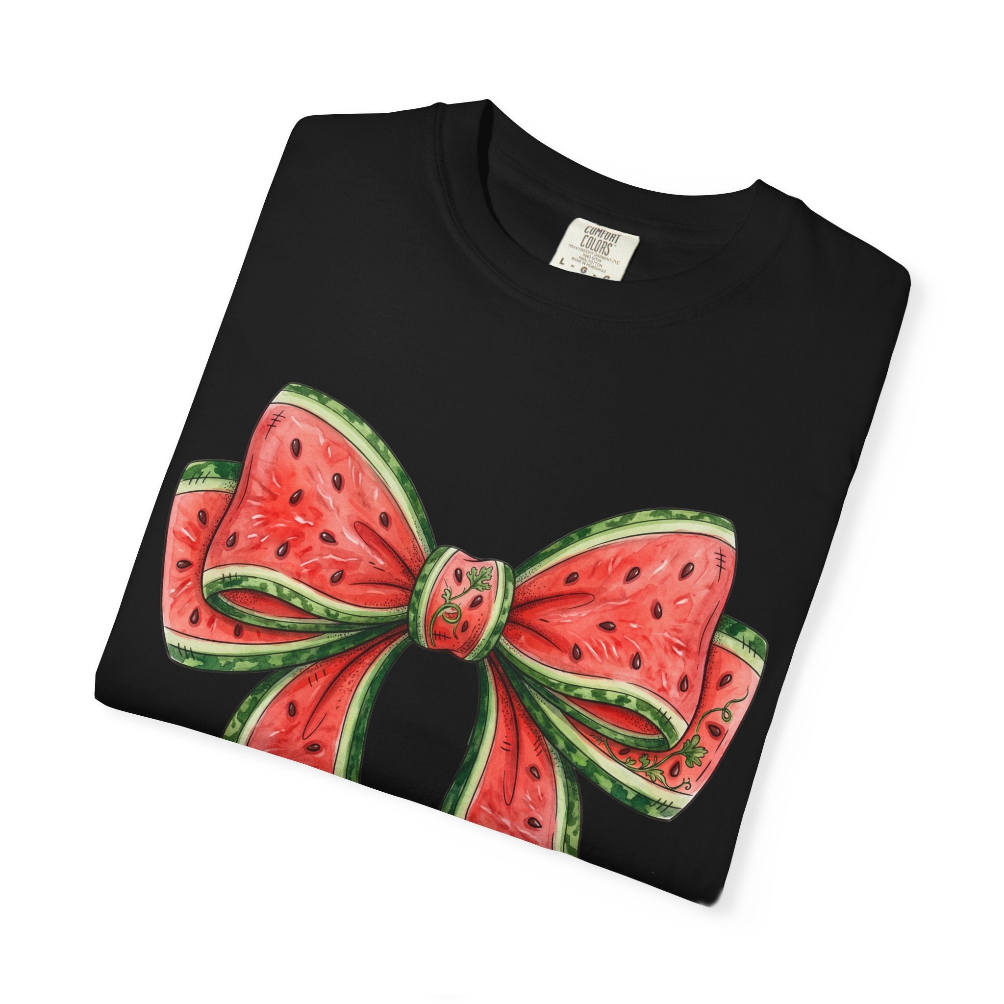 Watermelon Bow T-Shirt | Summer Fruit Graphic
