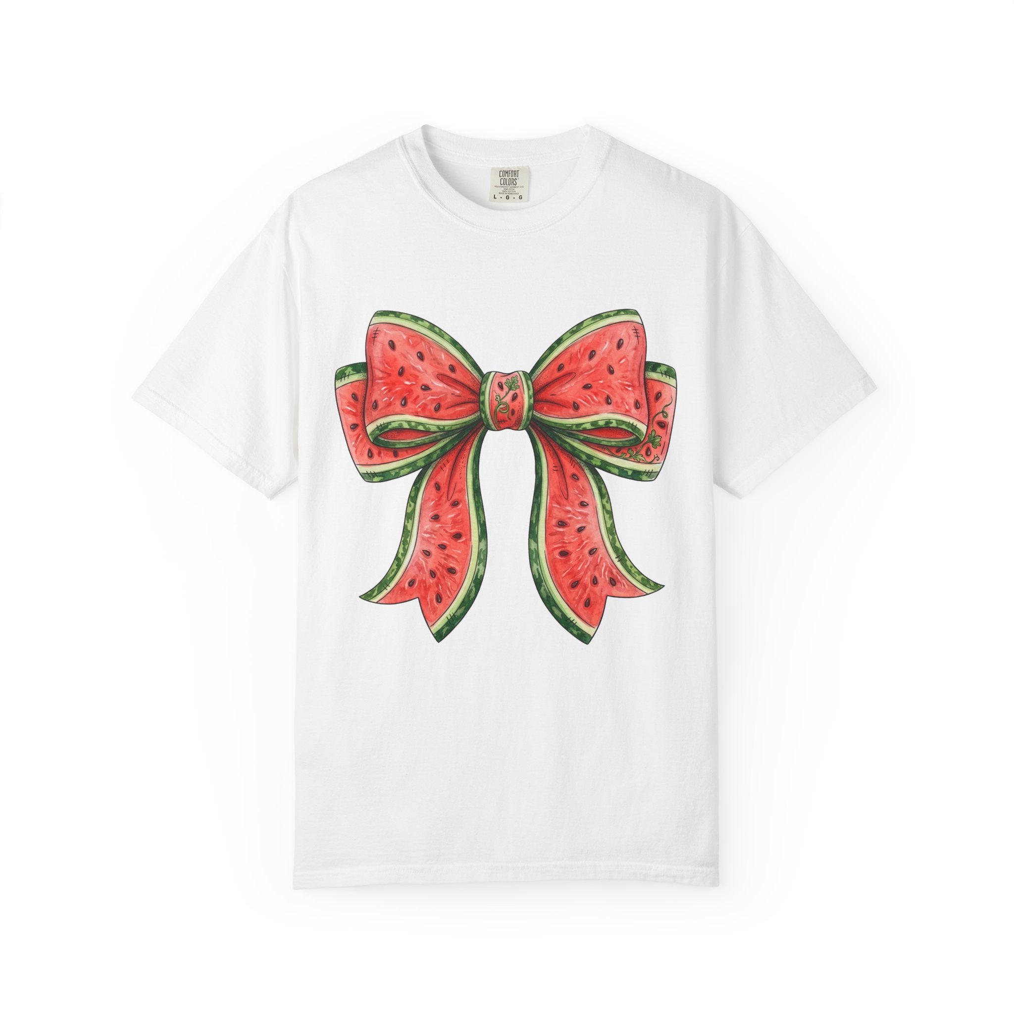 Watermelon Bow T-Shirt | Summer Fruit Graphic