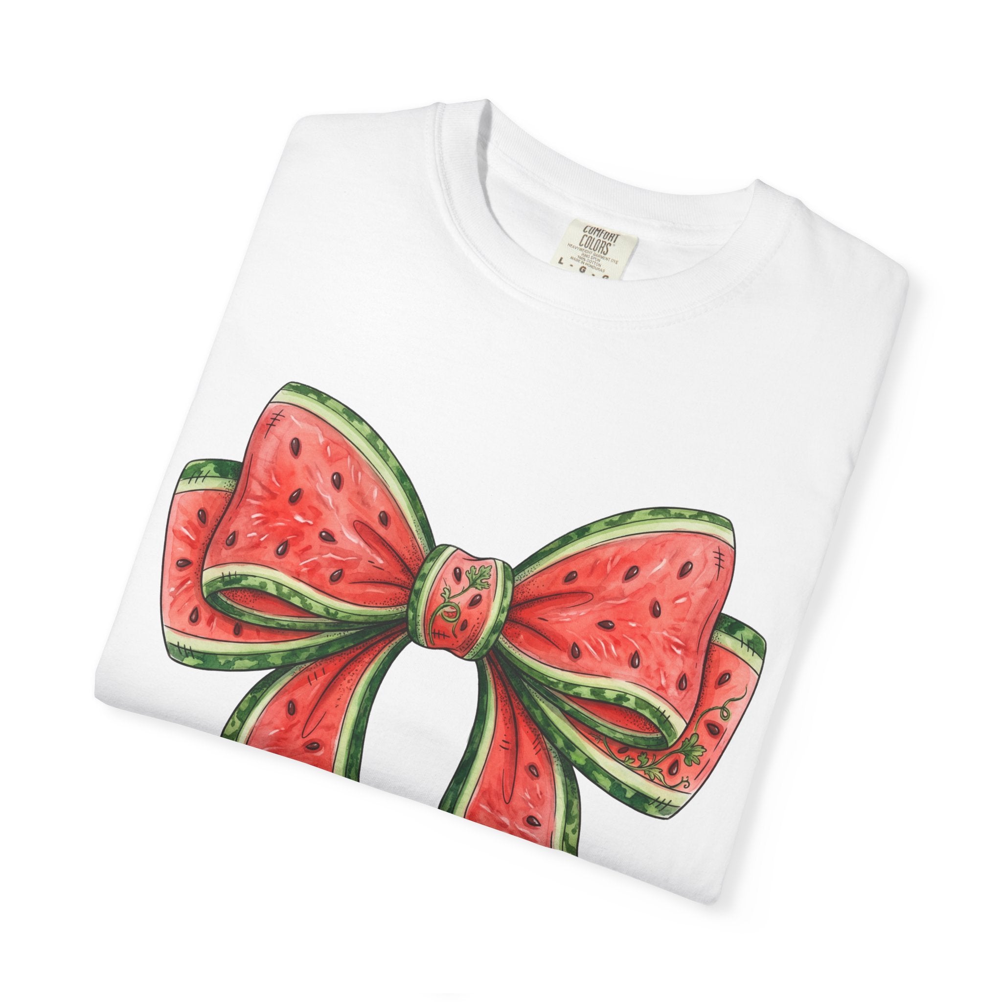 Watermelon Bow T-Shirt | Summer Fruit Graphic