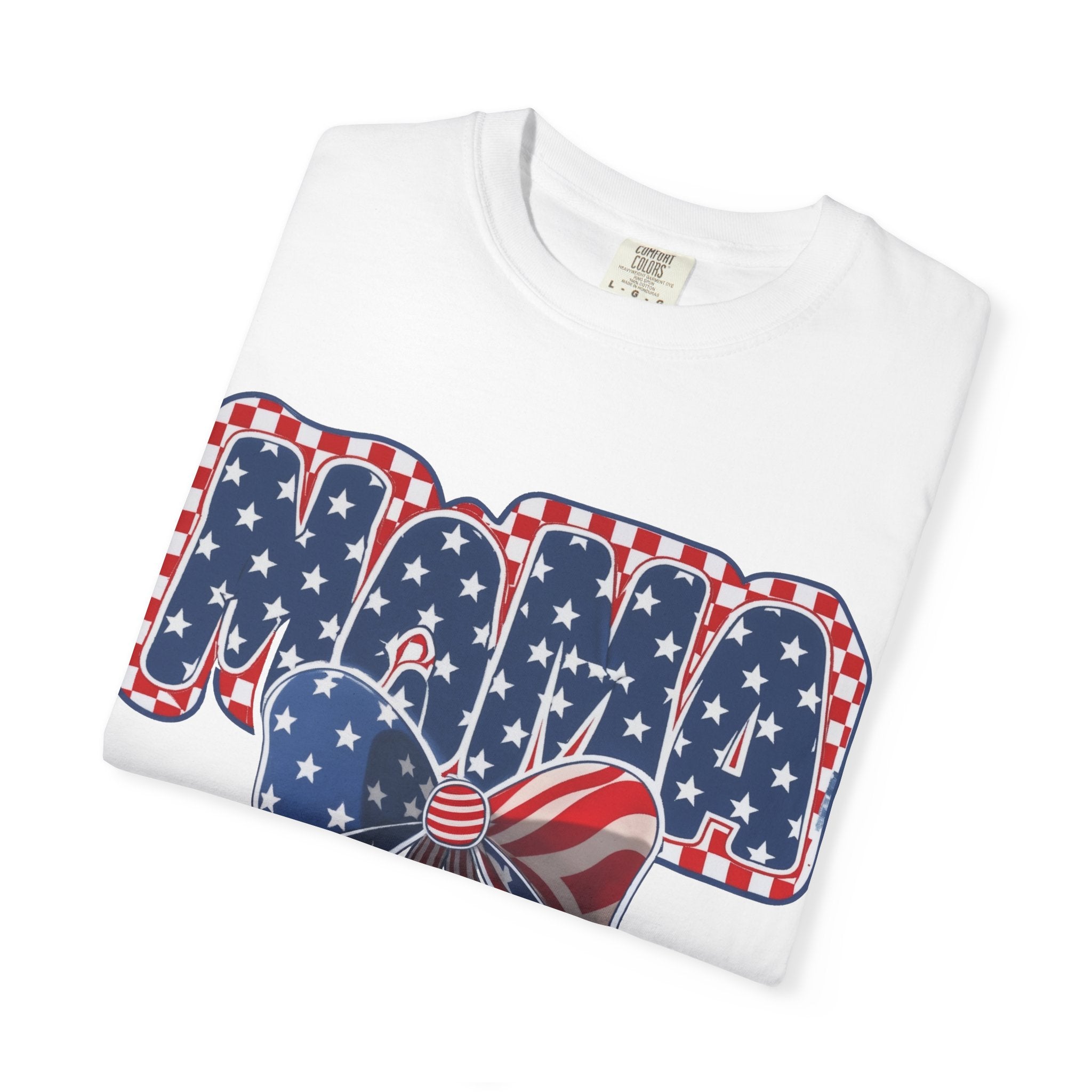 Mama Patriotic T-Shirt — American Flag Bow 4th of July Tee
