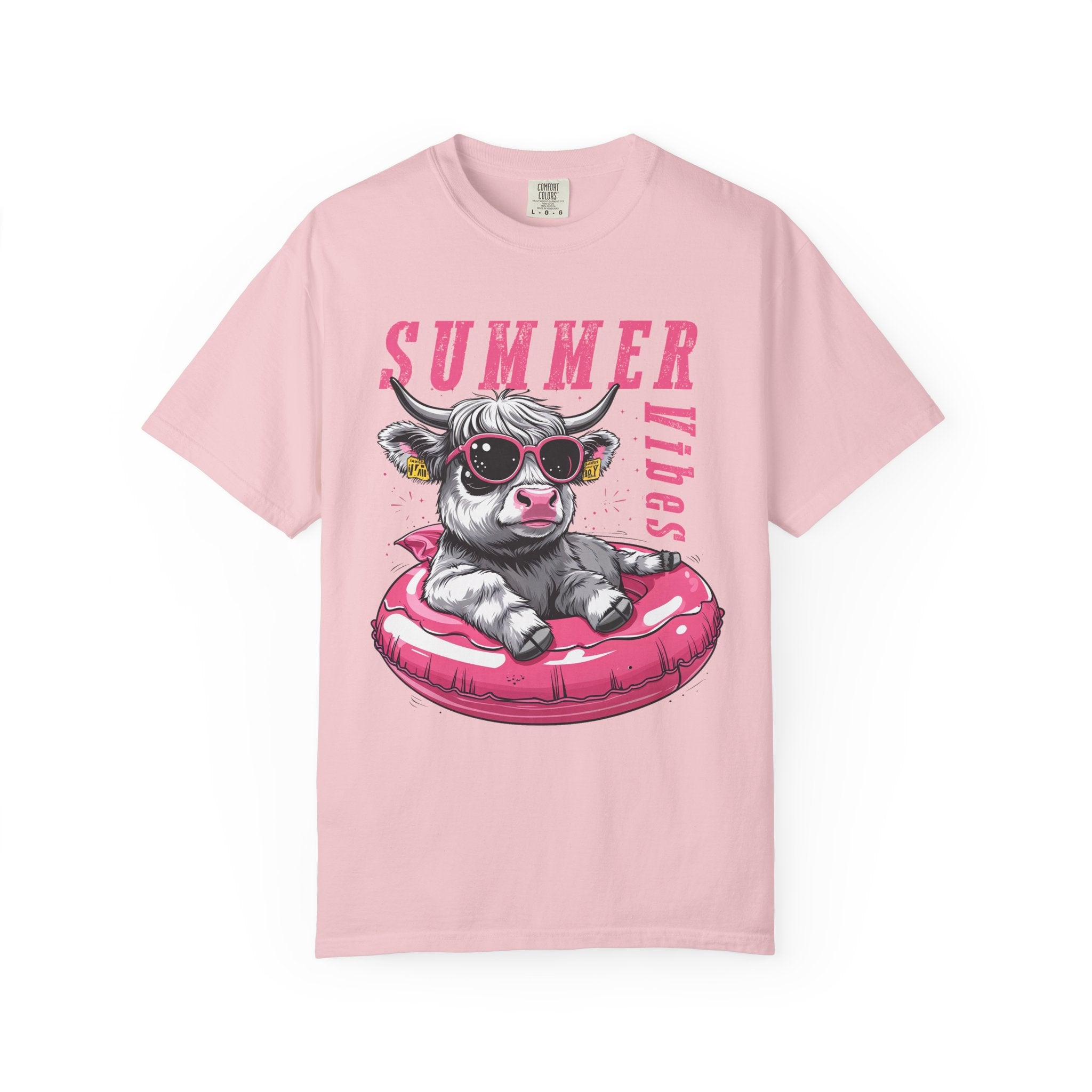 T-Shirt — "Summer Vibes" Cow Float Graphic Tee