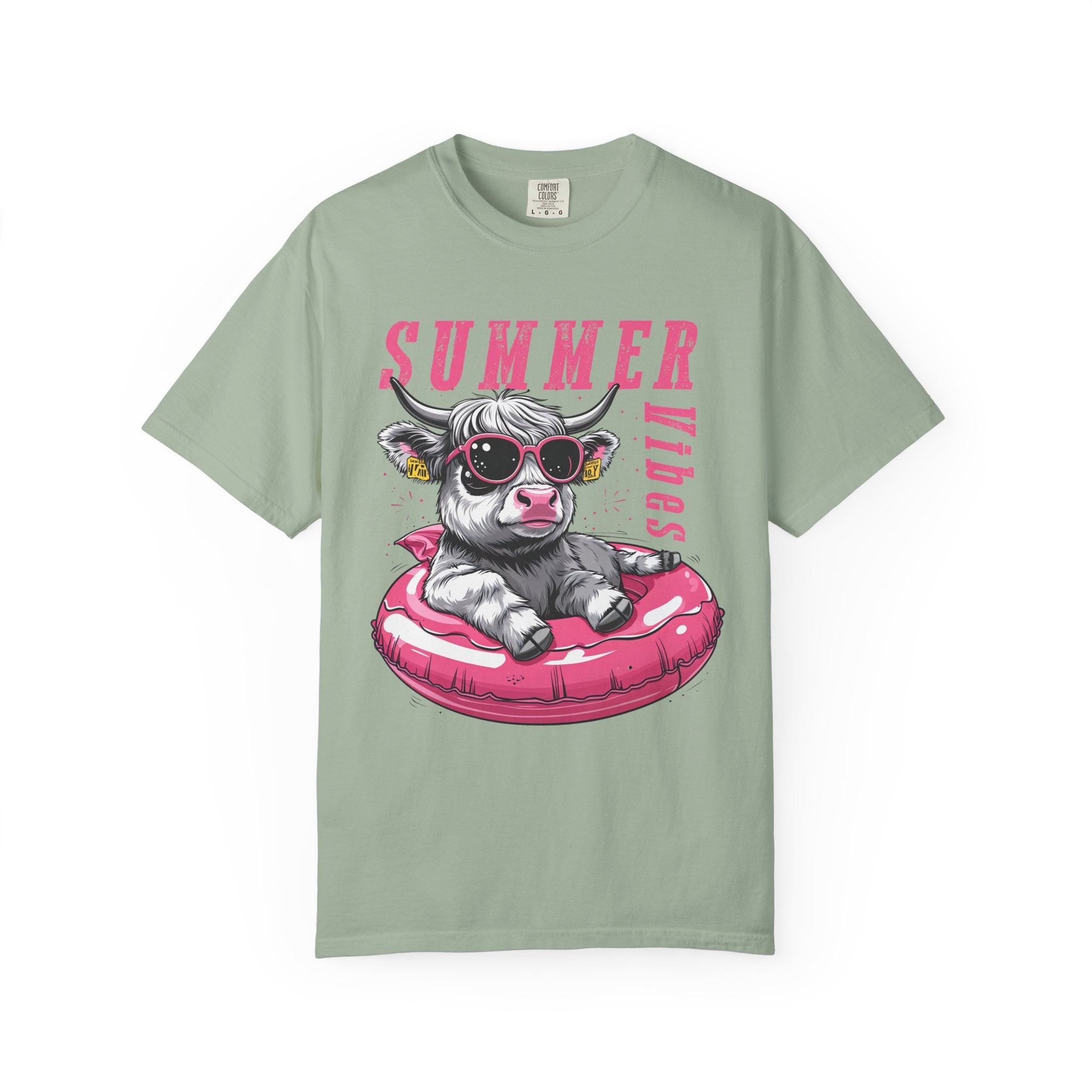 T-Shirt — "Summer Vibes" Cow Float Graphic Tee