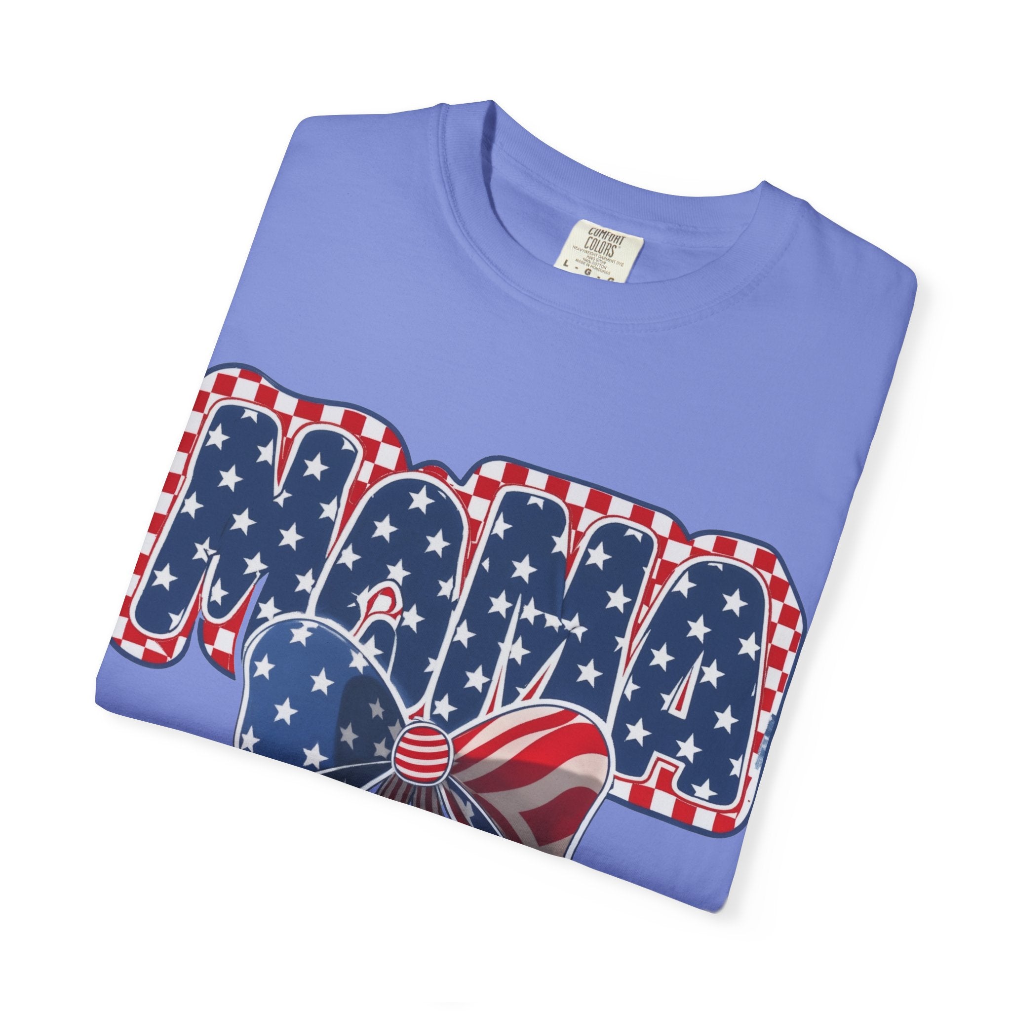 Mama Patriotic T-Shirt — American Flag Bow 4th of July Tee