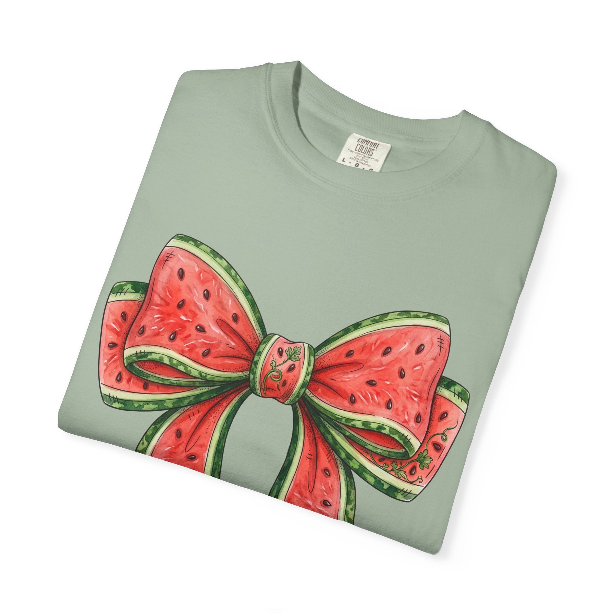 Watermelon Bow T-Shirt | Summer Fruit Graphic