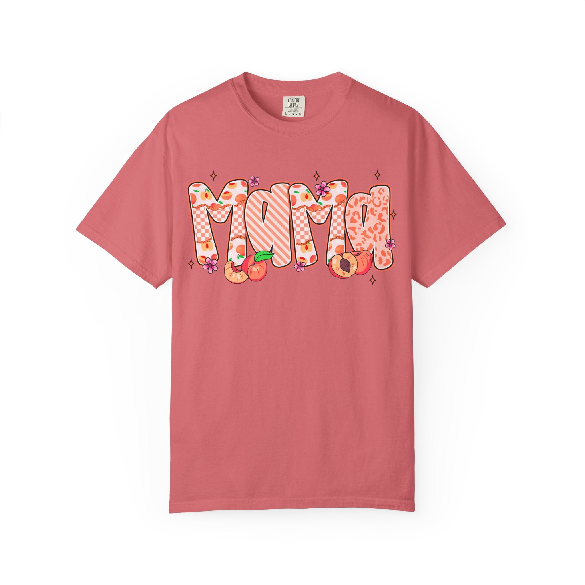Mama Floral Peach Graphic T-Shirt