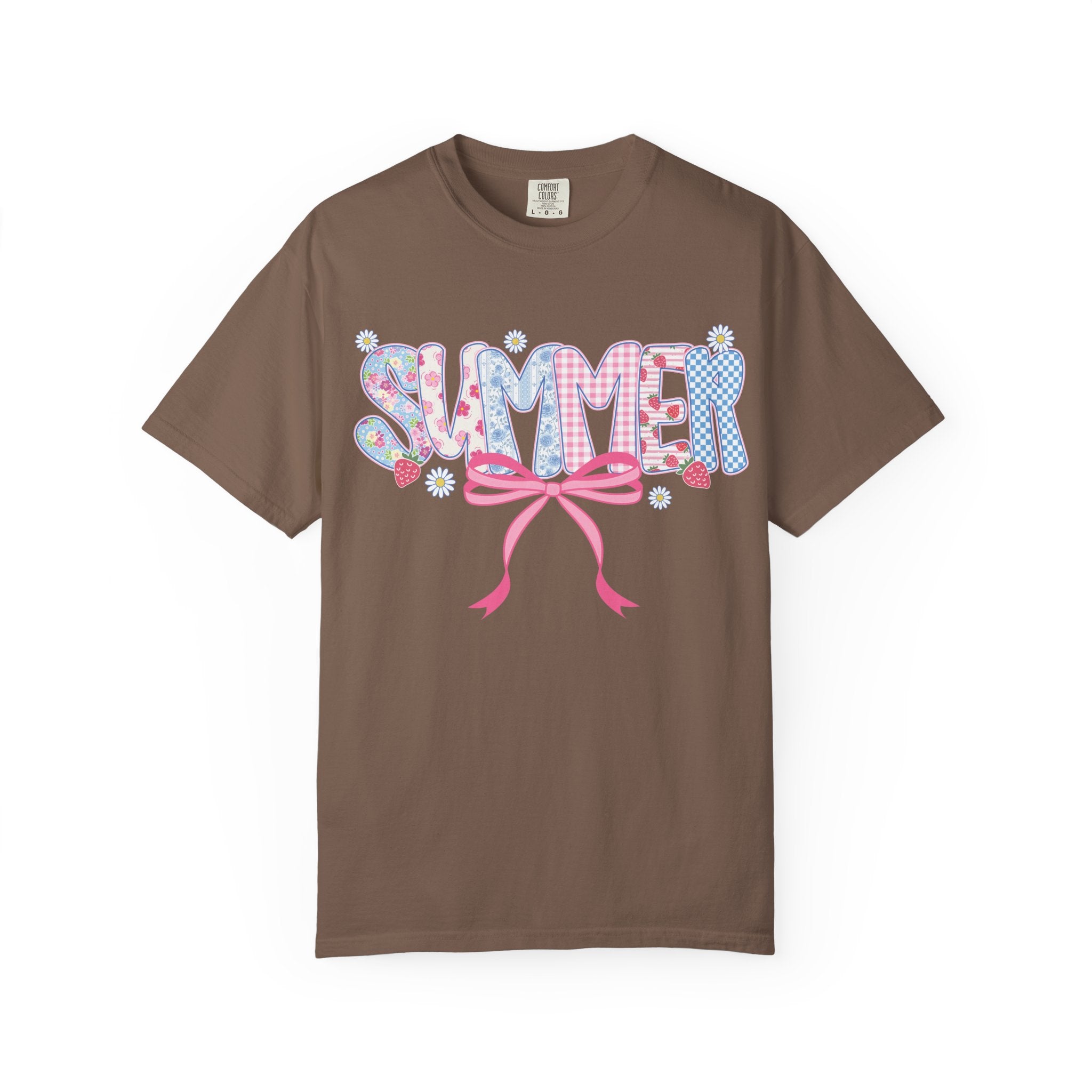 Summer Bow T-Shirt — Cute Pastel ‘SUMMER’ Graphic Tee