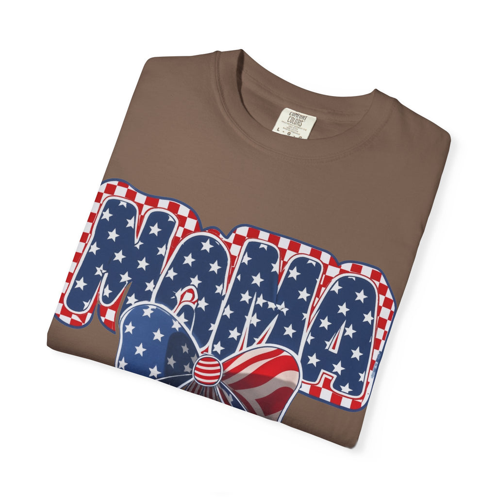 Mama Patriotic T-Shirt — American Flag Bow 4th of July Tee