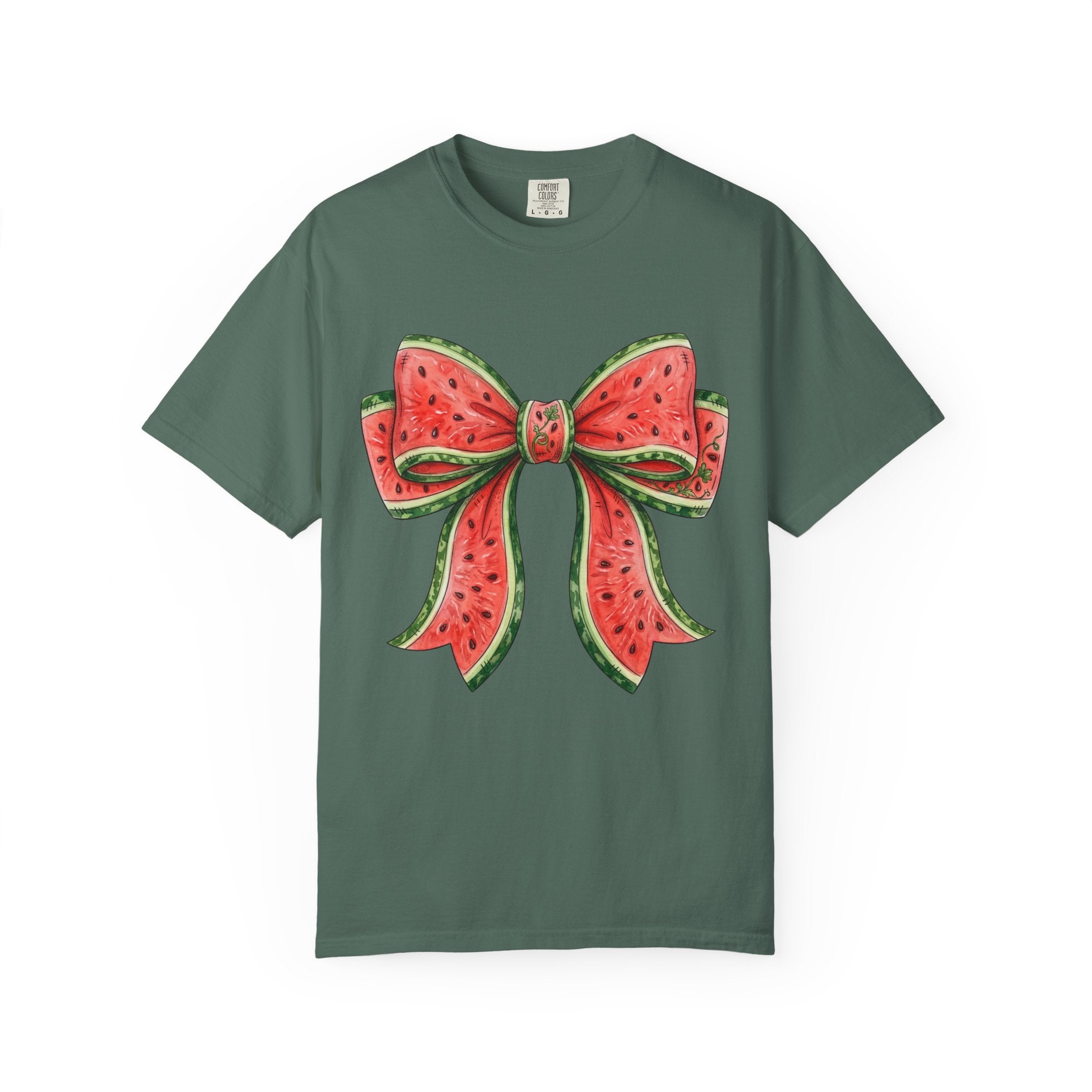 Watermelon Bow T-Shirt | Summer Fruit Graphic