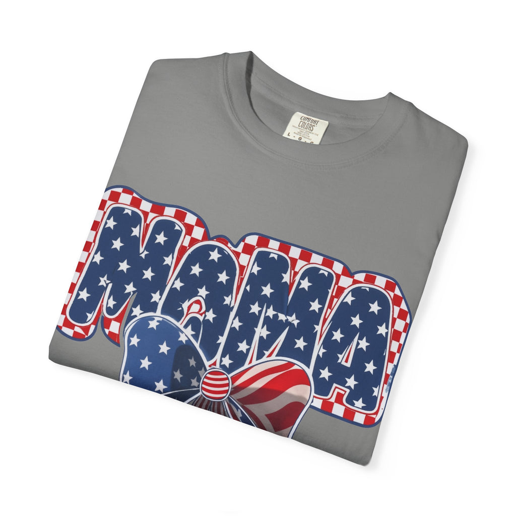 Mama Patriotic T-Shirt — American Flag Bow 4th of July Tee