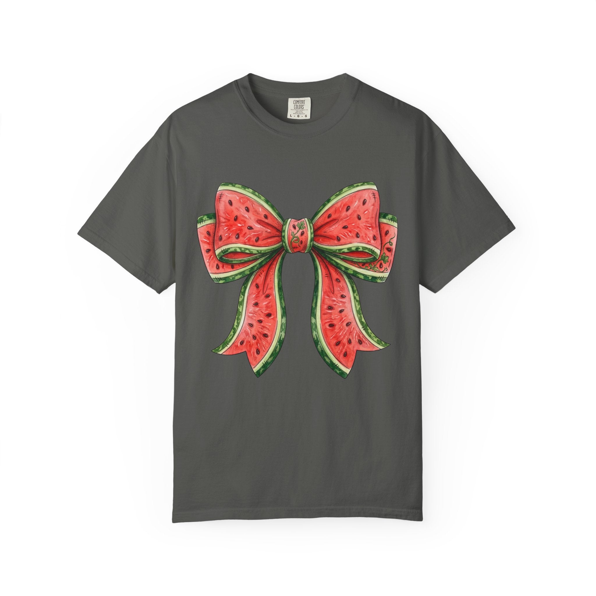 Watermelon Bow T-Shirt | Summer Fruit Graphic