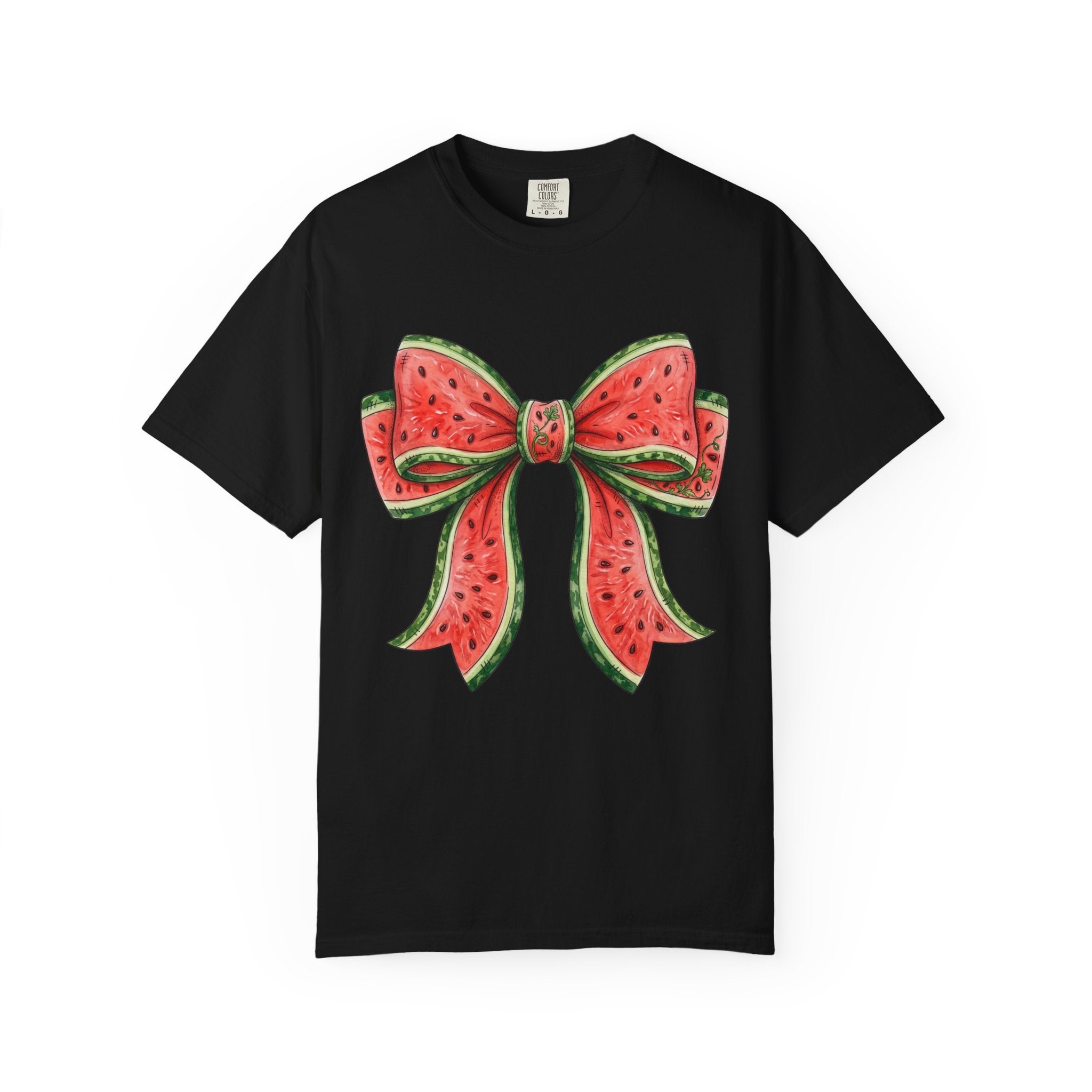 Watermelon Bow T-Shirt | Summer Fruit Graphic
