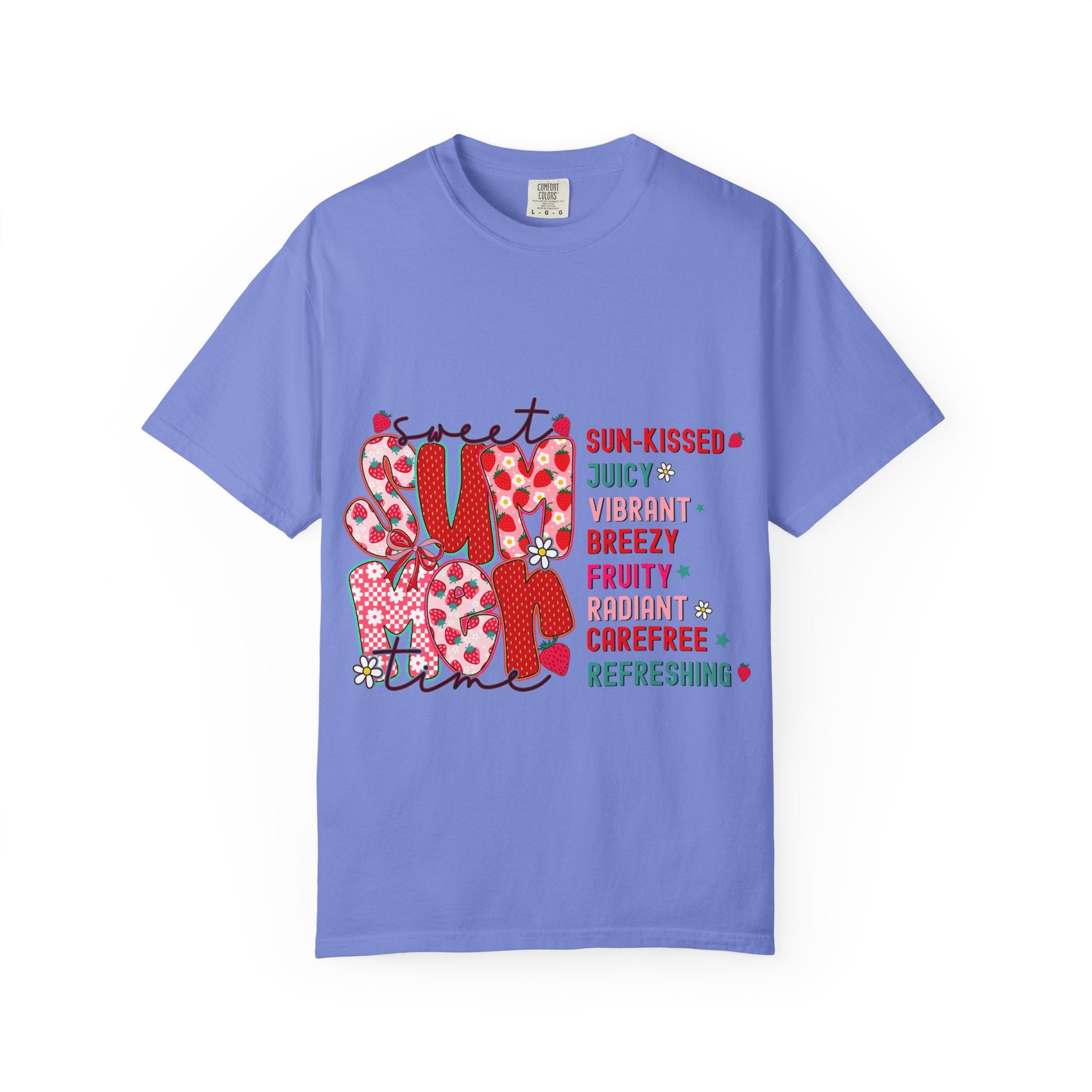 Strawberry Typography T-shirt | Fruity Sun-Kissed Graphic Tee