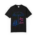 Sea and Sun T-Shirt — Beach Umbrella & Chair Graphic Tee