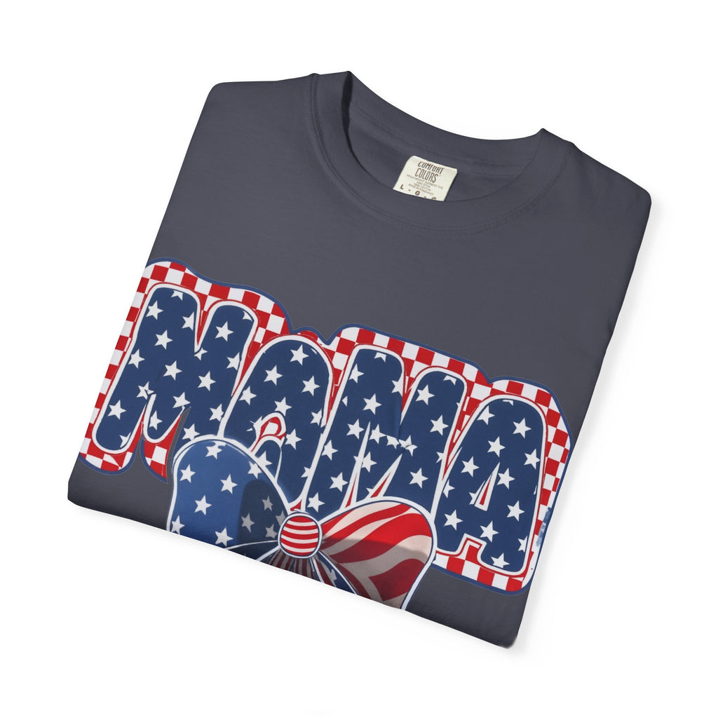 Mama Patriotic T-Shirt — American Flag Bow 4th of July Tee