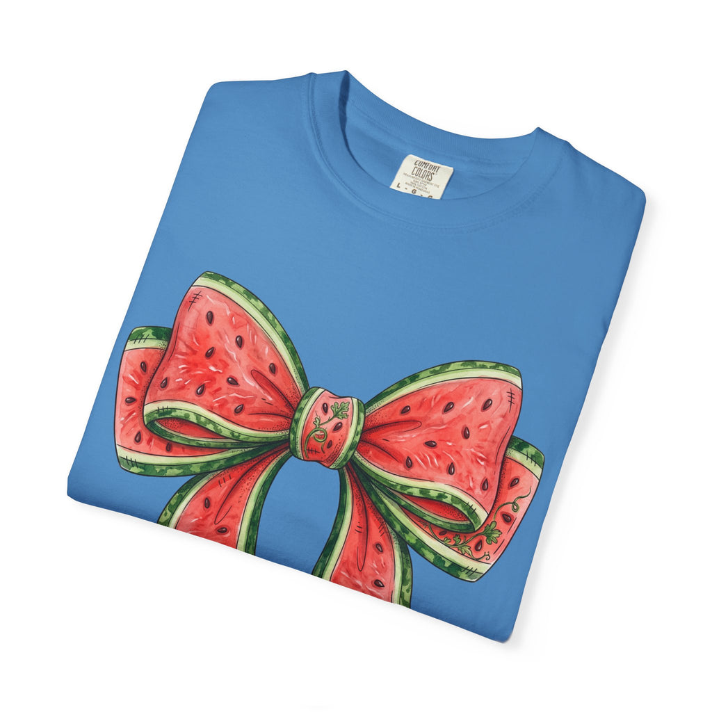 Watermelon Bow T-Shirt | Summer Fruit Graphic
