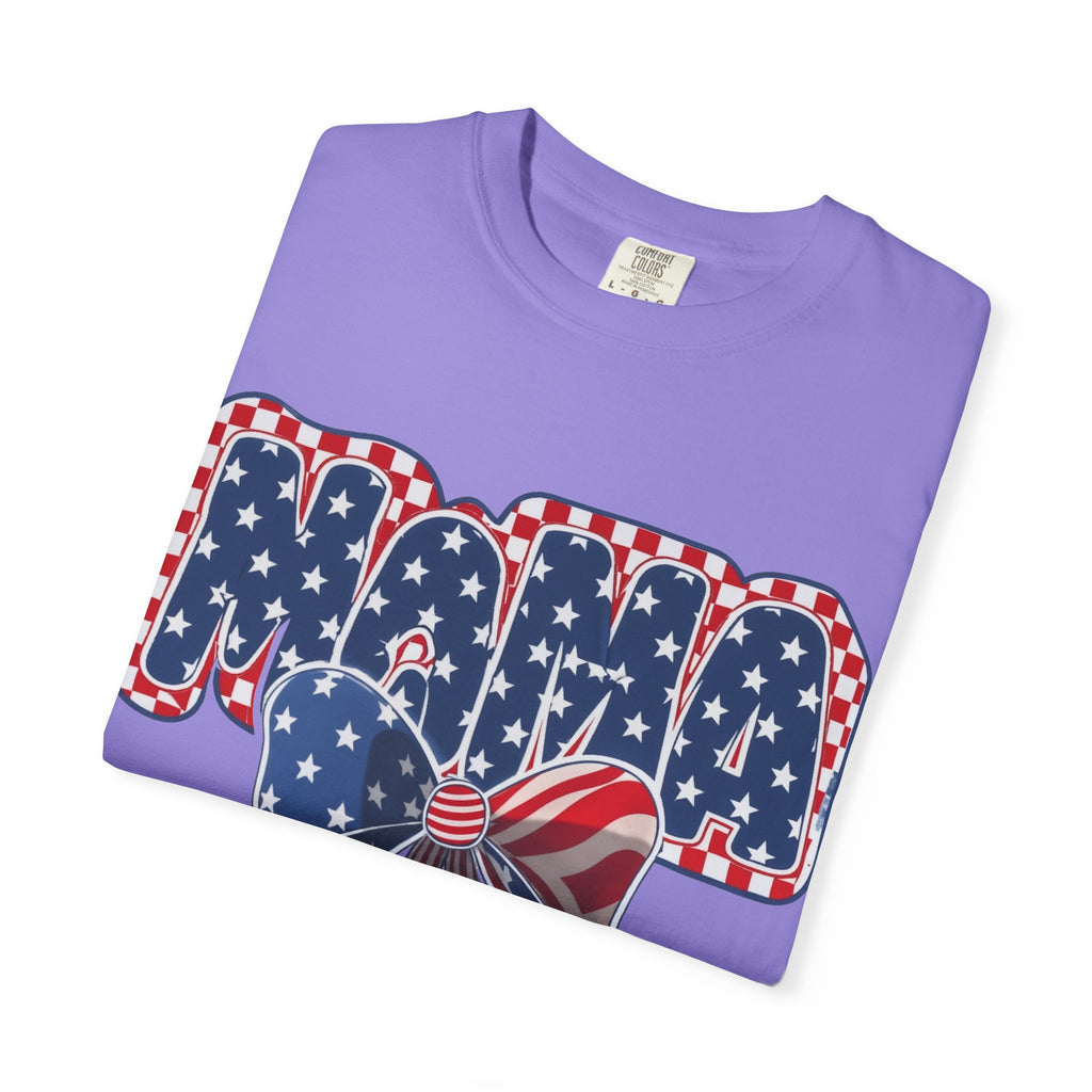 Mama Patriotic T-Shirt — American Flag Bow 4th of July Tee