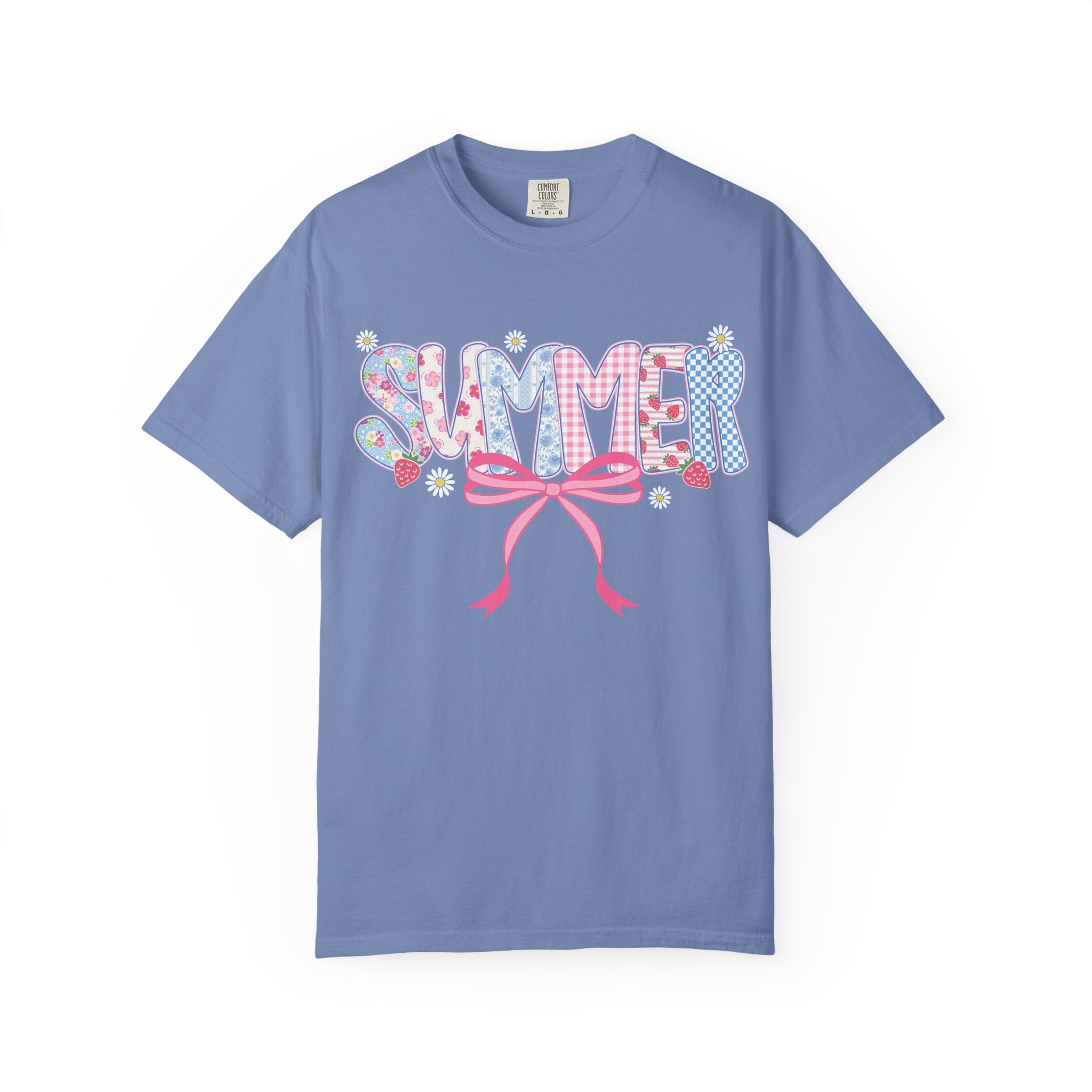 Summer Bow T-Shirt — Cute Pastel ‘SUMMER’ Graphic Tee