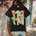 Floral Hawaiian M&M Graphic T-Shirt | Tropical Letterprint Tee