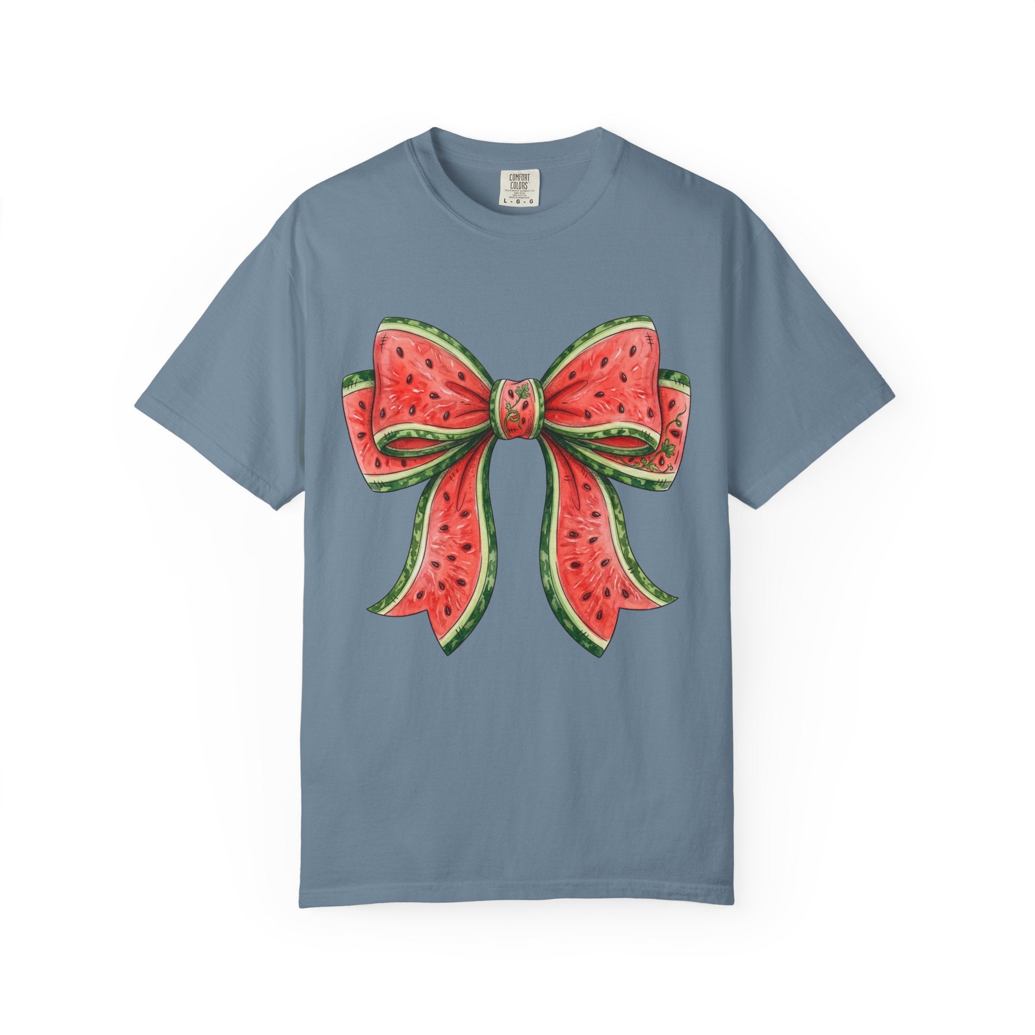 Watermelon Bow T-Shirt | Summer Fruit Graphic