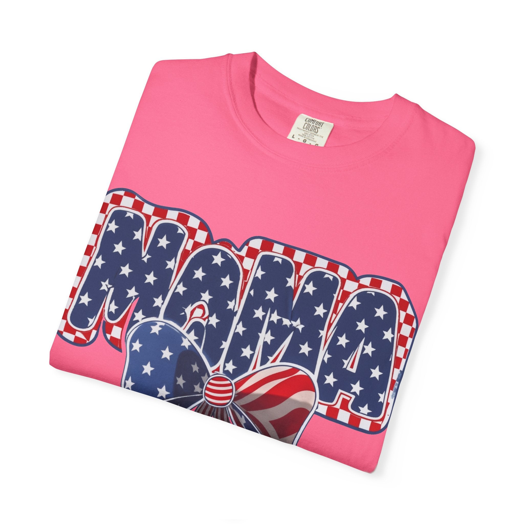 Mama Patriotic T-Shirt — American Flag Bow 4th of July Tee