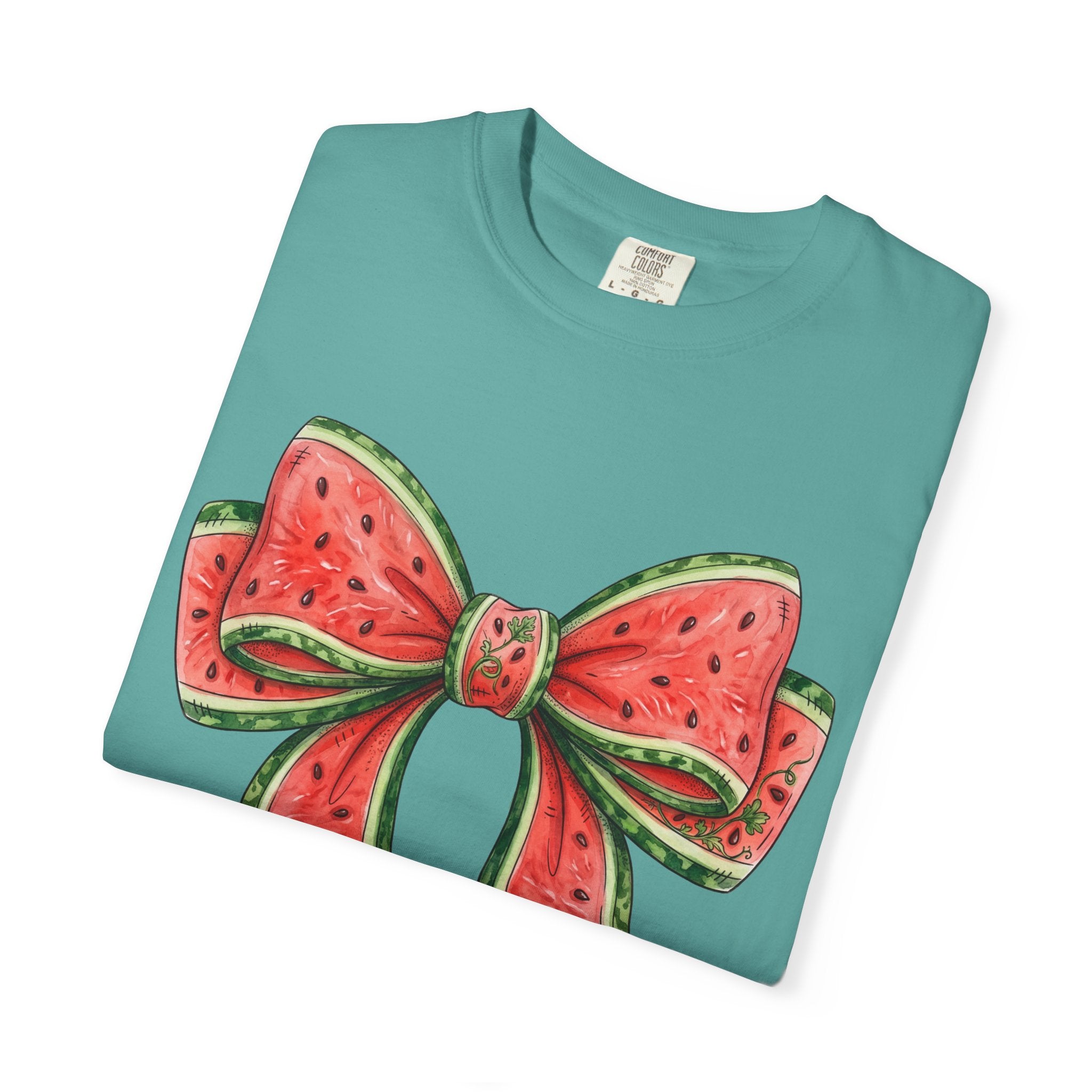 Watermelon Bow T-Shirt | Summer Fruit Graphic