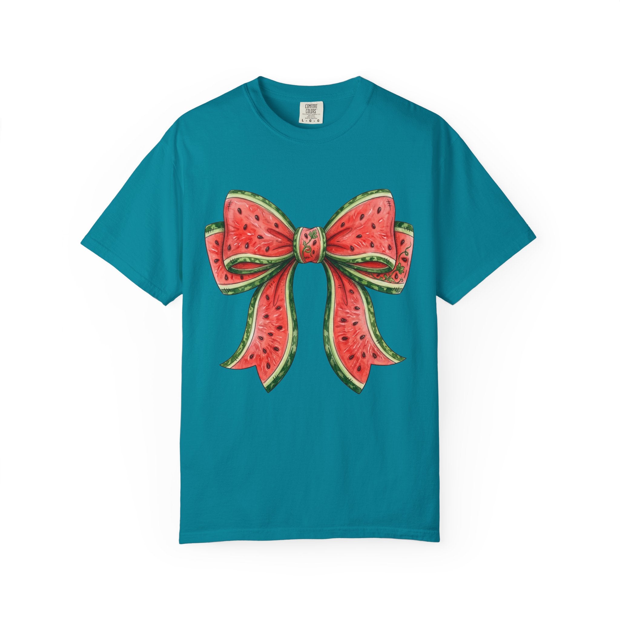 Watermelon Bow T-Shirt | Summer Fruit Graphic