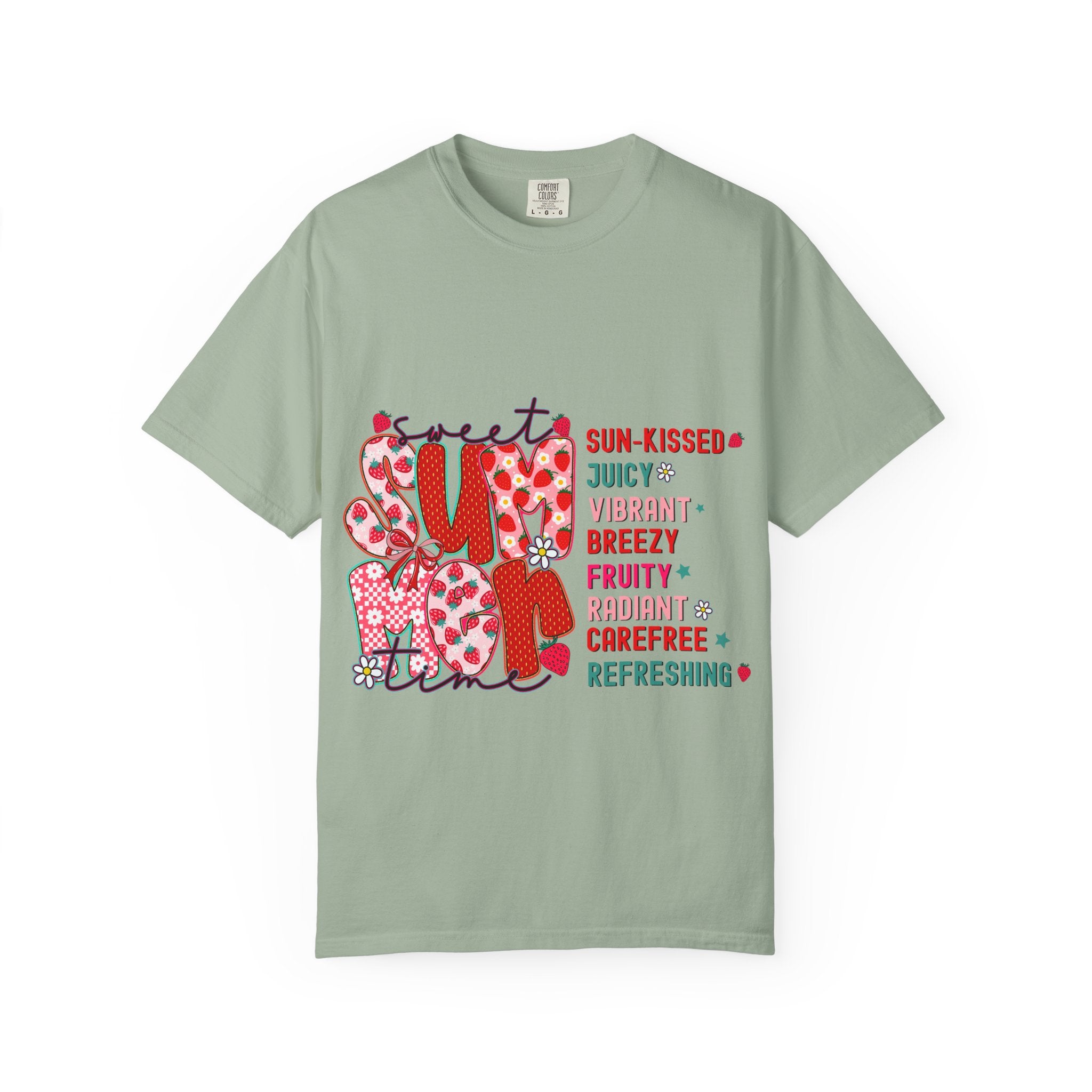 Strawberry Typography T-shirt | Fruity Sun-Kissed Graphic Tee