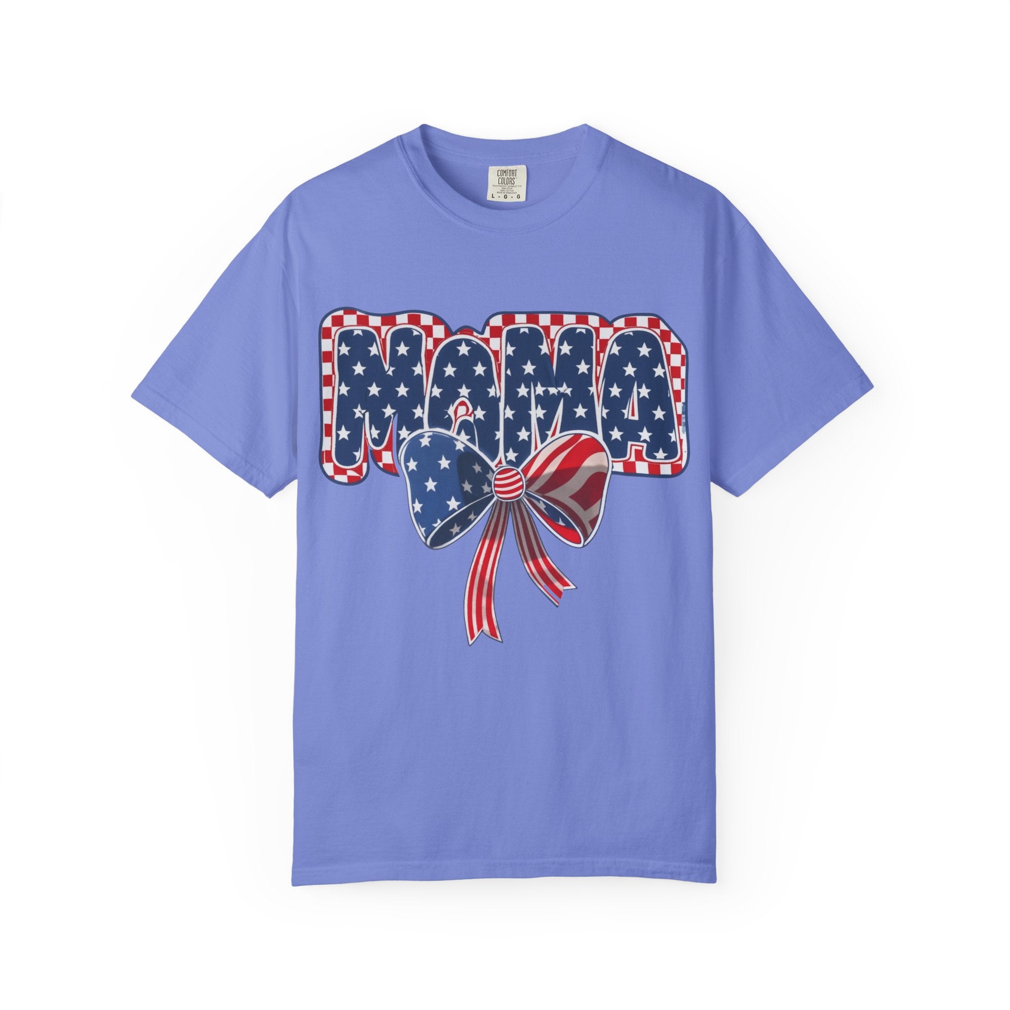 Mama Patriotic T-Shirt — American Flag Bow 4th of July Tee