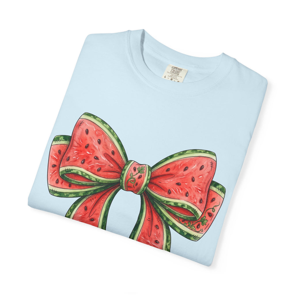 Watermelon Bow T-Shirt | Summer Fruit Graphic