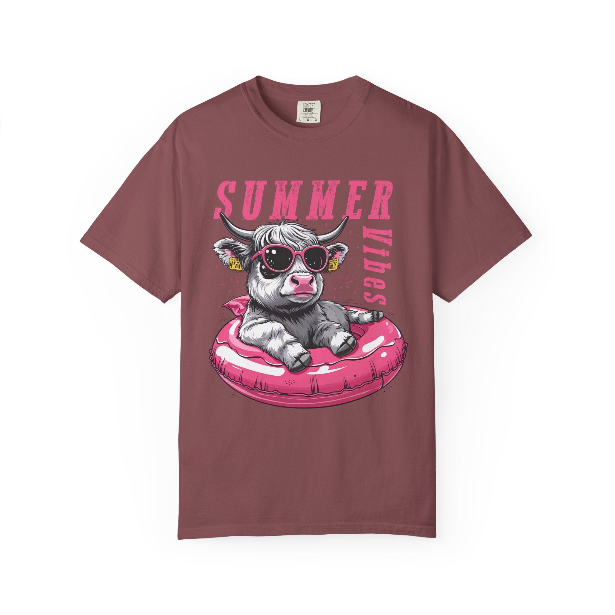 T-Shirt — "Summer Vibes" Cow Float Graphic Tee