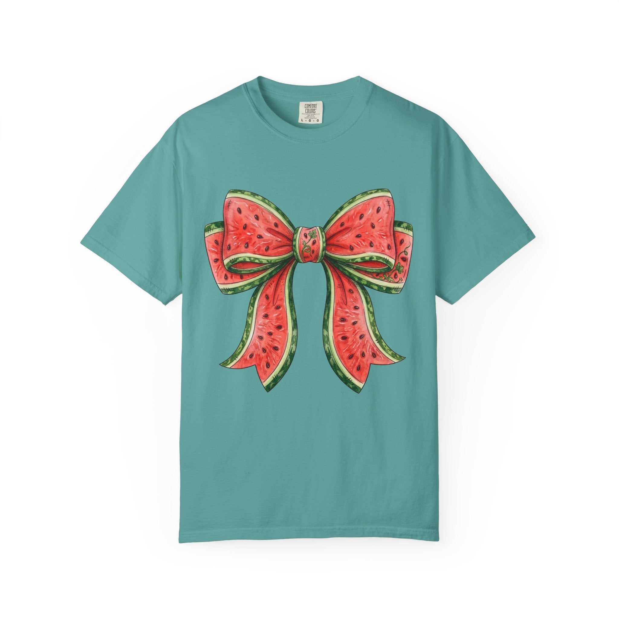 Watermelon Bow T-Shirt | Summer Fruit Graphic