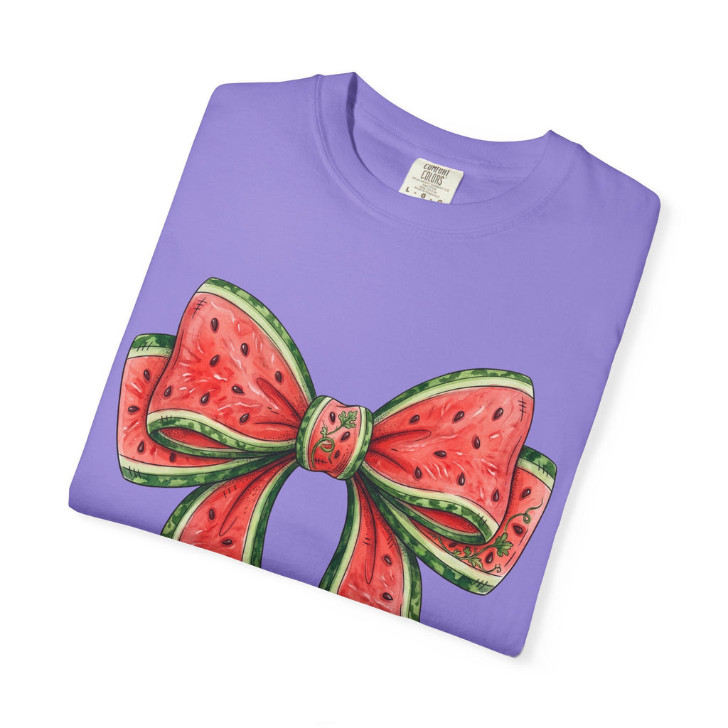 Watermelon Bow T-Shirt | Summer Fruit Graphic