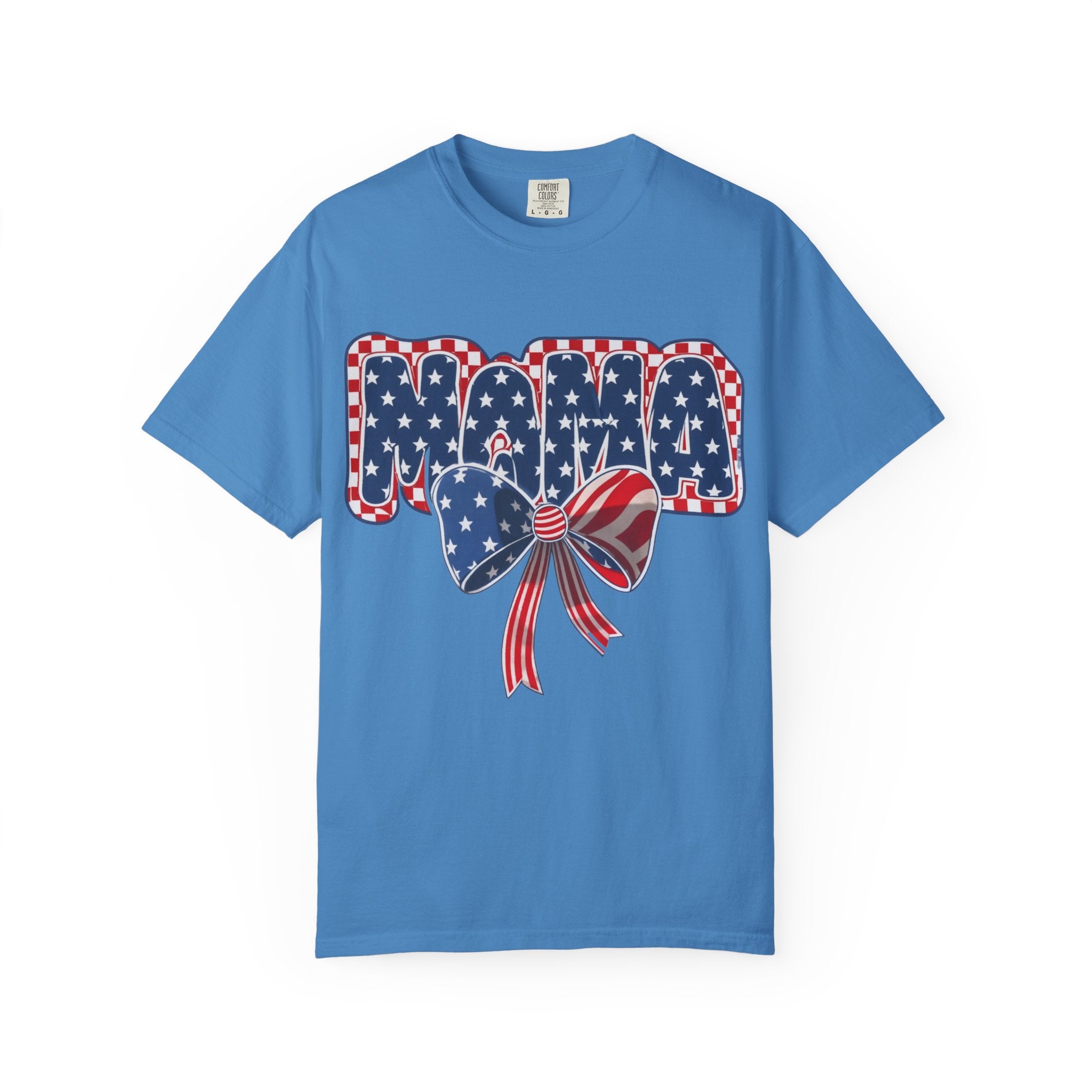 Mama Patriotic T-Shirt — American Flag Bow 4th of July Tee