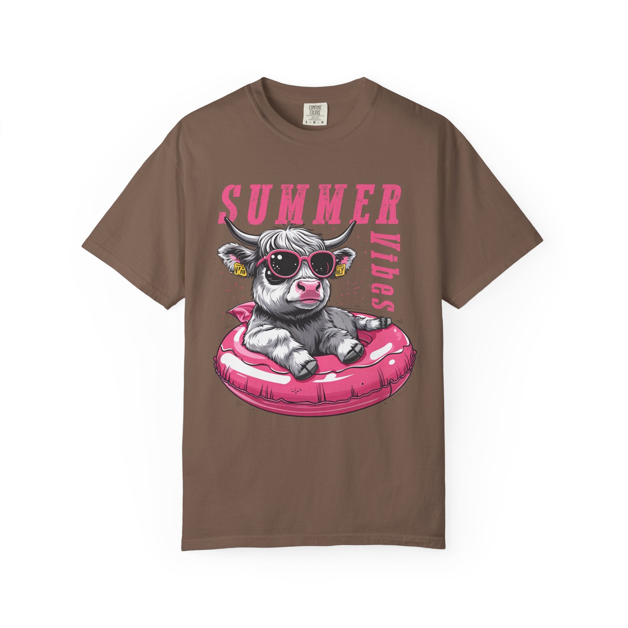 T-Shirt — "Summer Vibes" Cow Float Graphic Tee