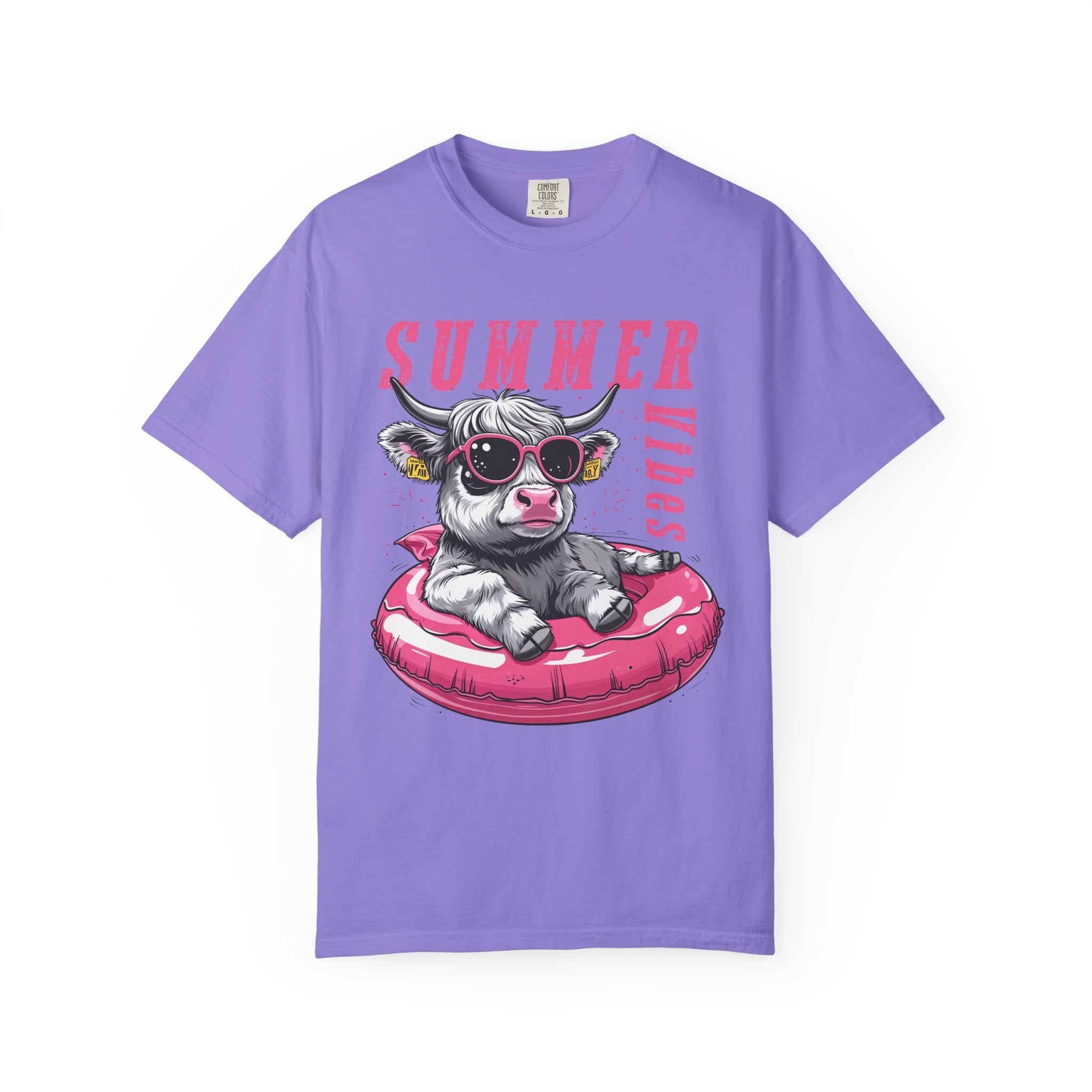 T-Shirt — "Summer Vibes" Cow Float Graphic Tee