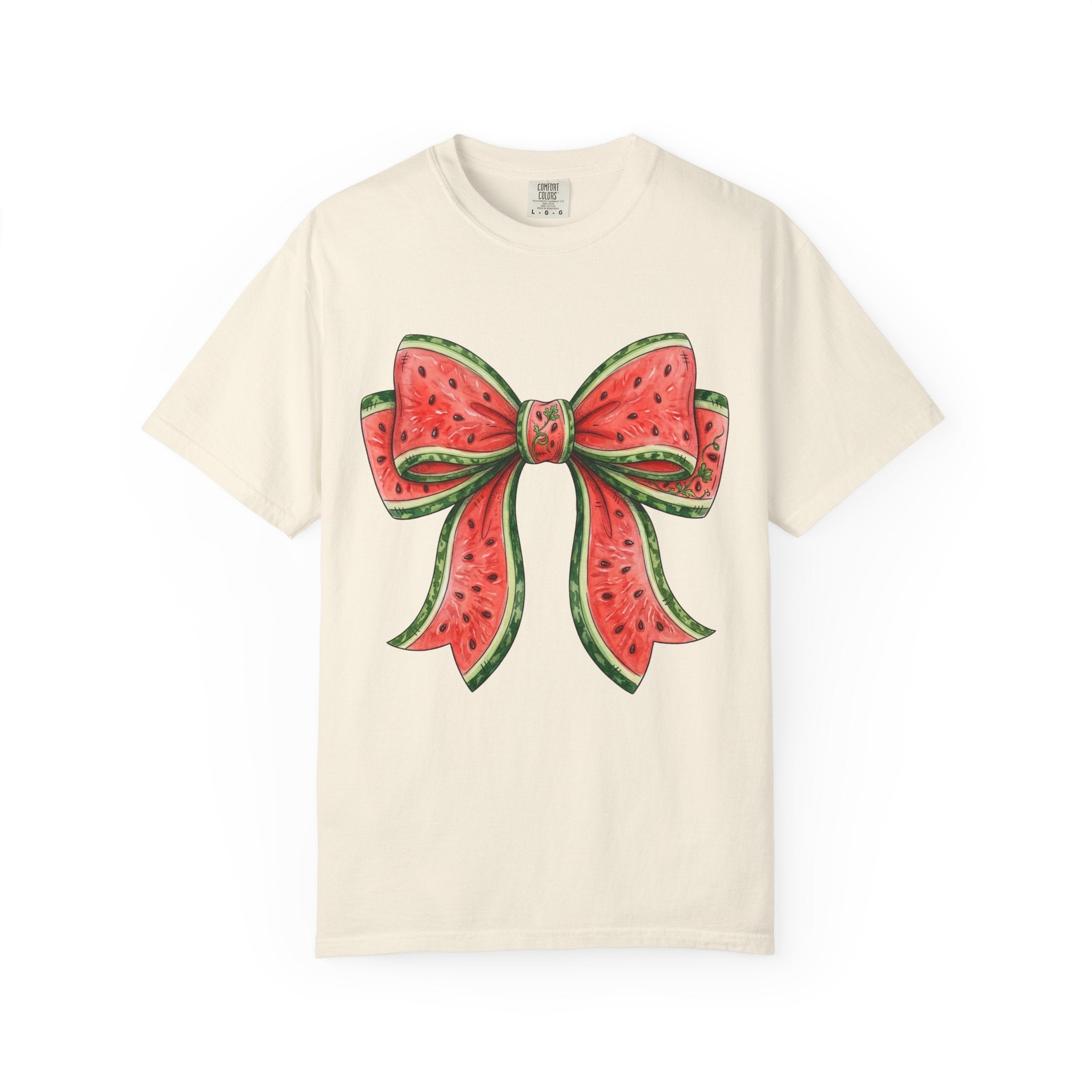 Watermelon Bow T-Shirt | Summer Fruit Graphic